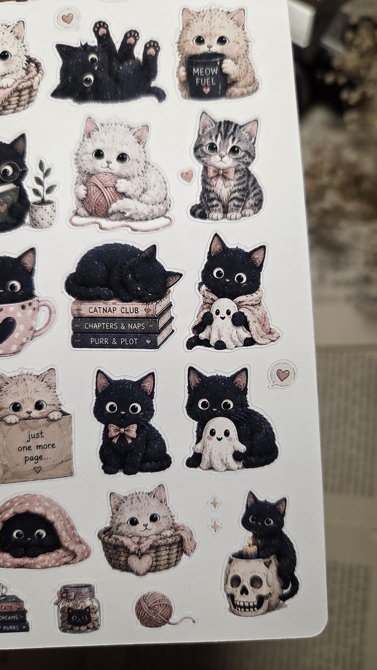 HALLOWEEN KITTIES, ST 216, ~ A5, Stickers Sheet | Scrapbooking & Journaling