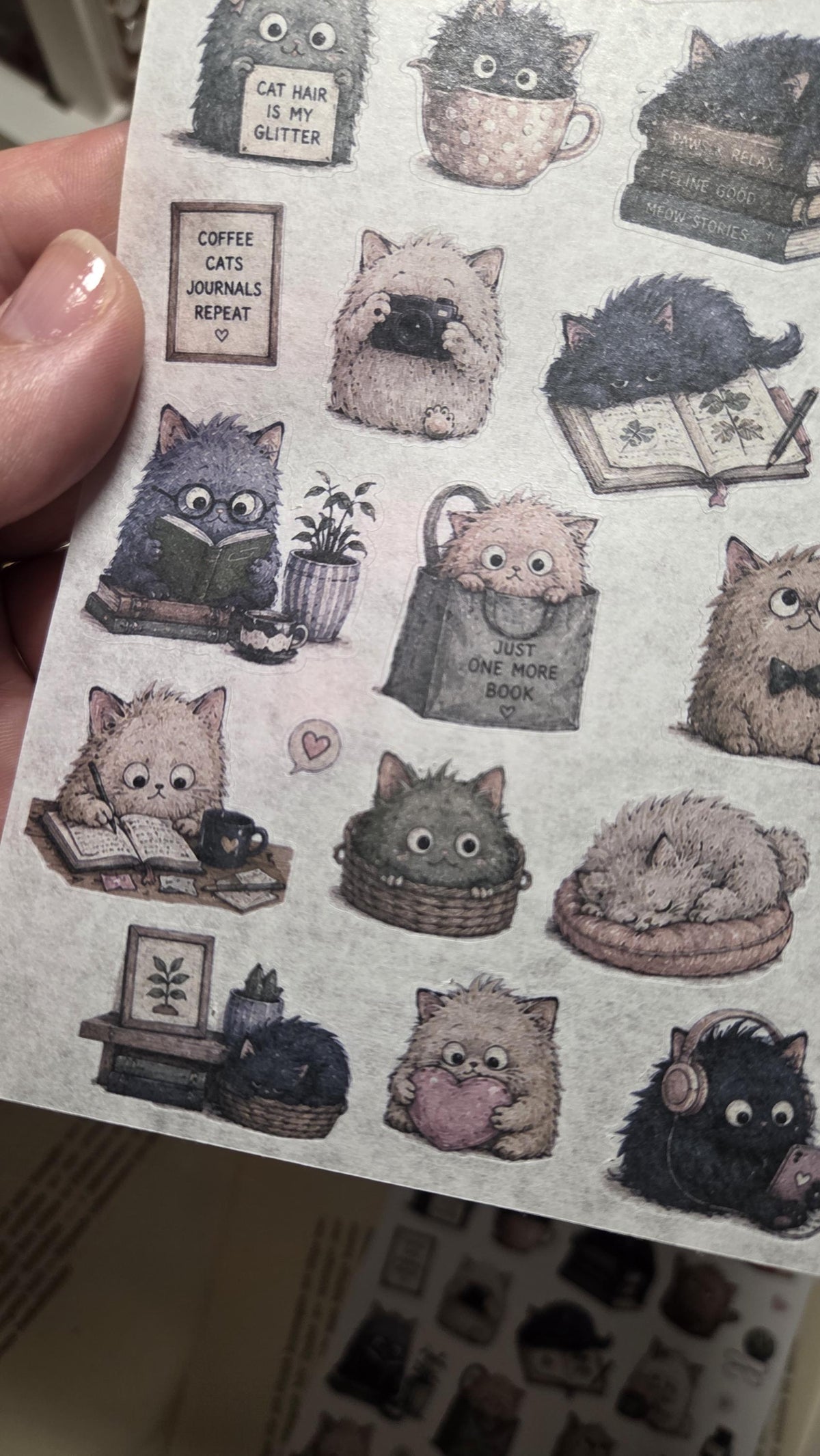 FUNNY CATS, ST 217, ~ A5, Stickers Sheet | Scrapbooking & Journaling