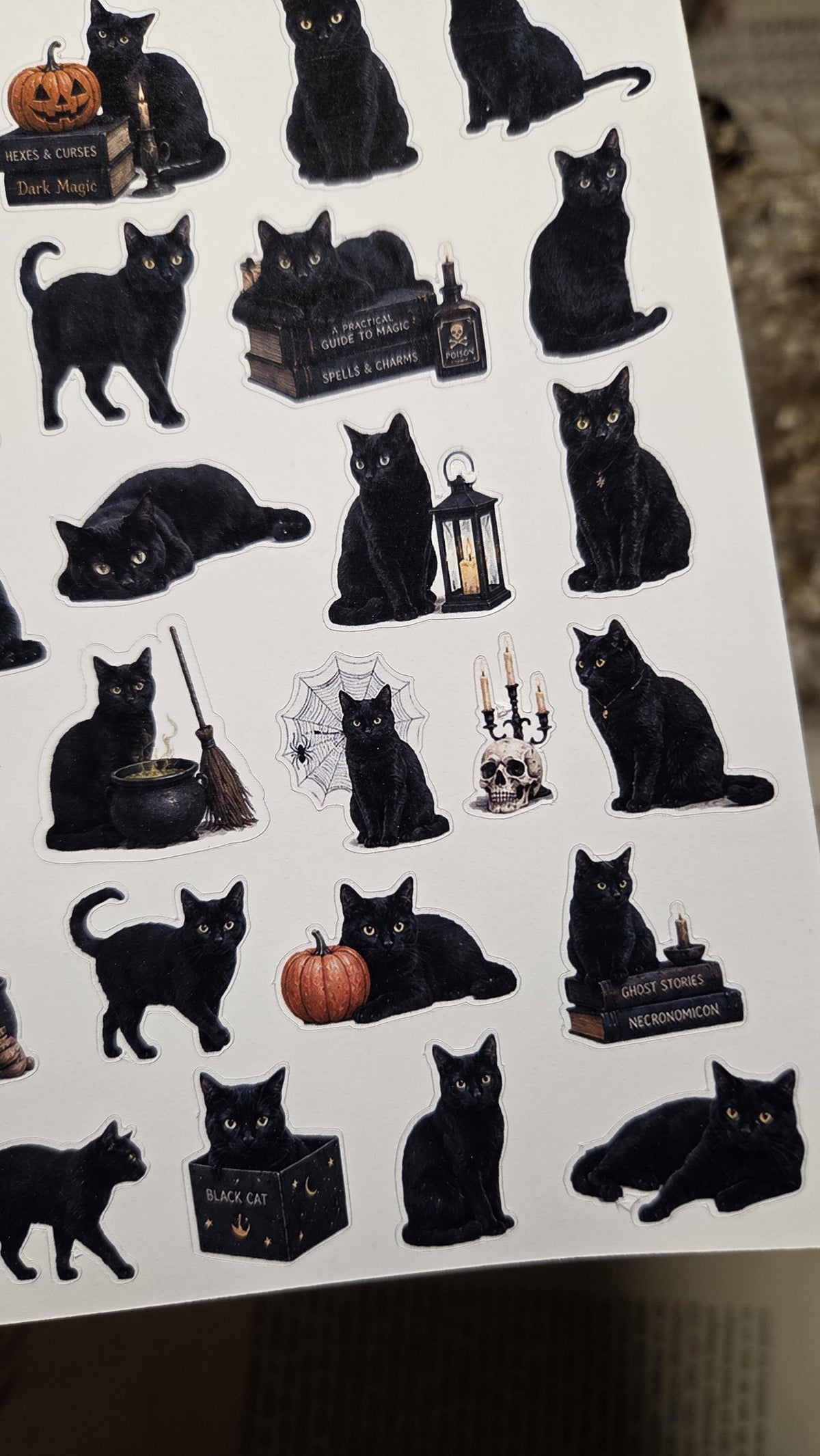 BLACK CATS, ST 215, ~ A5, Stickers Sheet | Scrapbooking & Journaling
