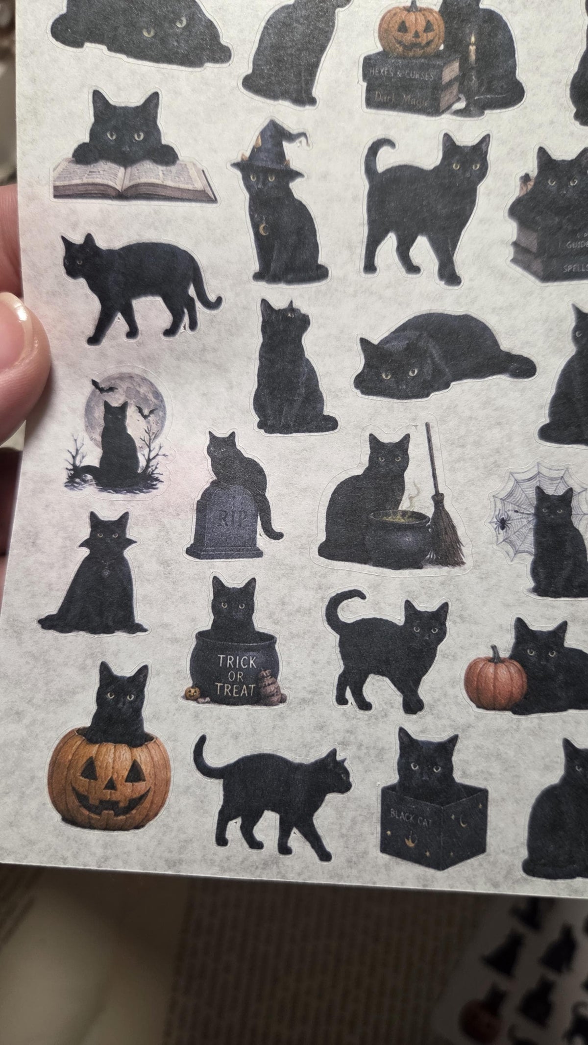 BLACK CATS, ST 215, ~ A5, Stickers Sheet | Scrapbooking & Journaling