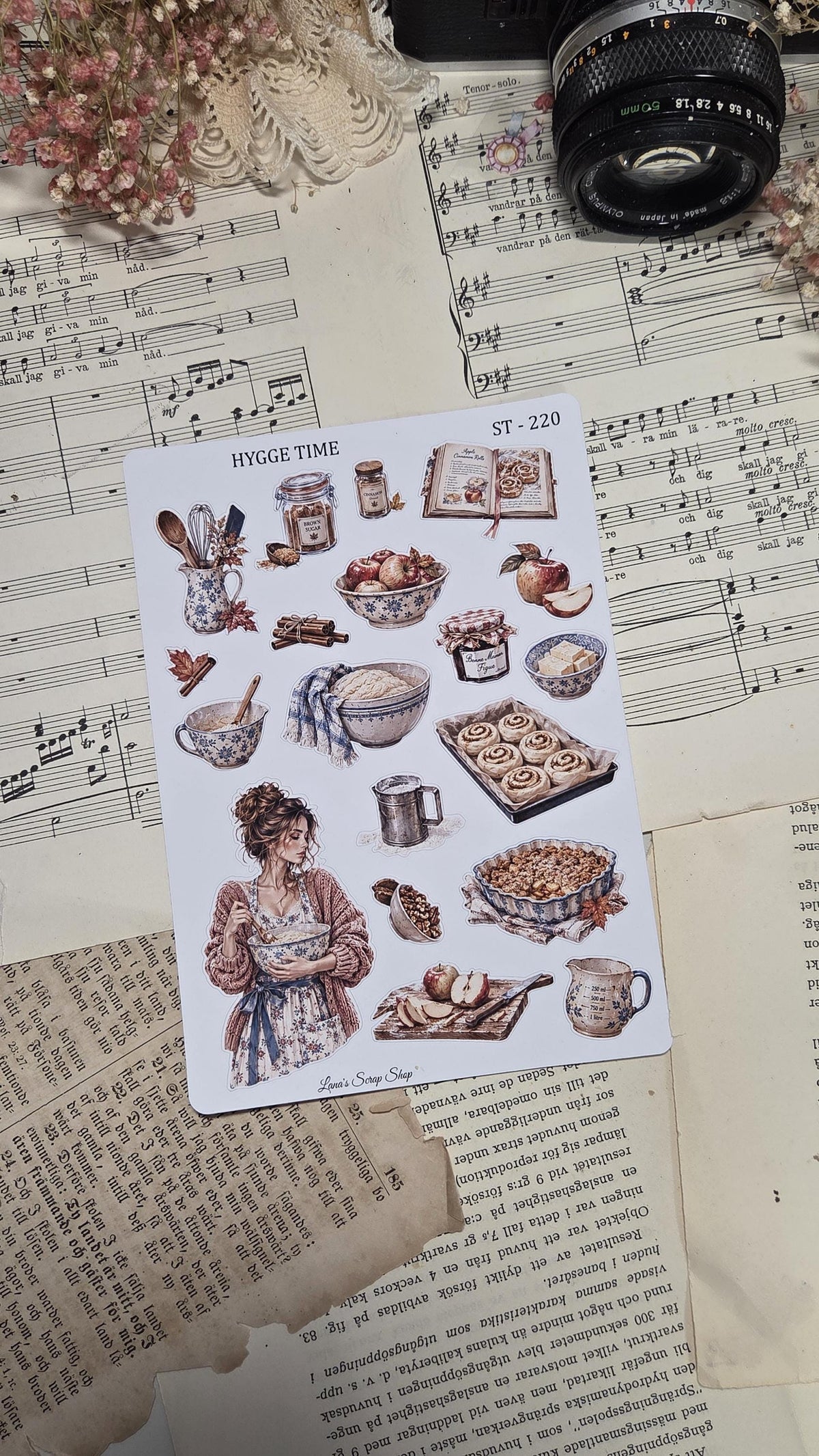 Hygge Time, Sticker Sheet, ~ A5 | Scrapbooking & Journaling