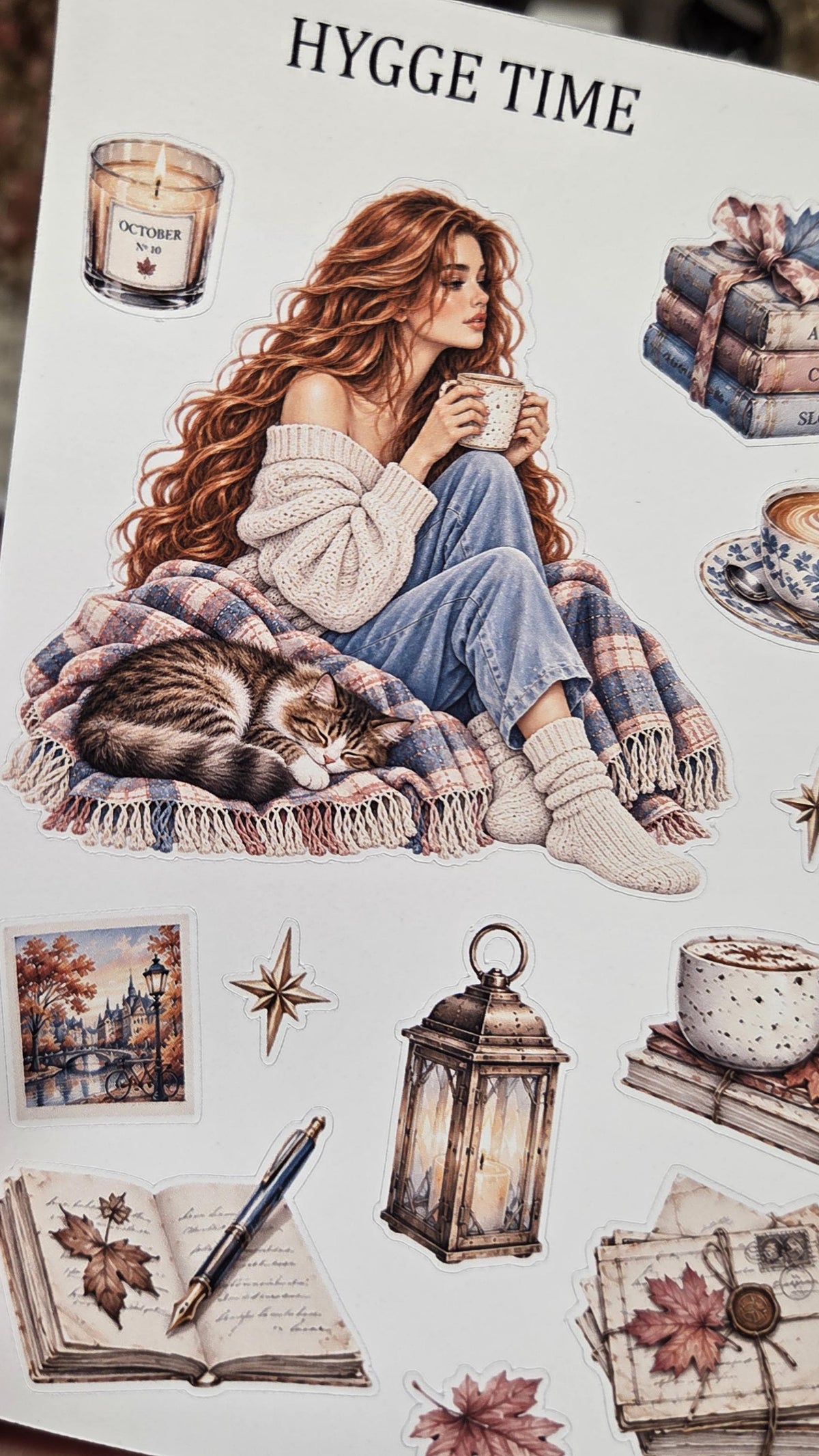 Hygge Time, Sticker Sheet, ~ A5 | Scrapbooking & Journaling