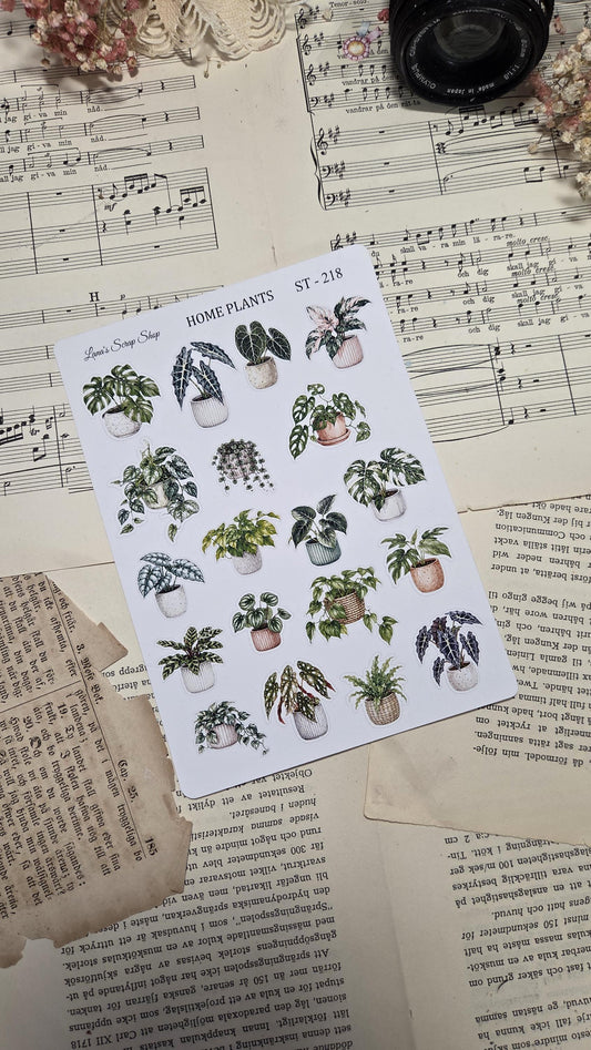 Home Plants, Sticker Sheet, ~ A5, ST 218 | Scrapbooking & Journaling
