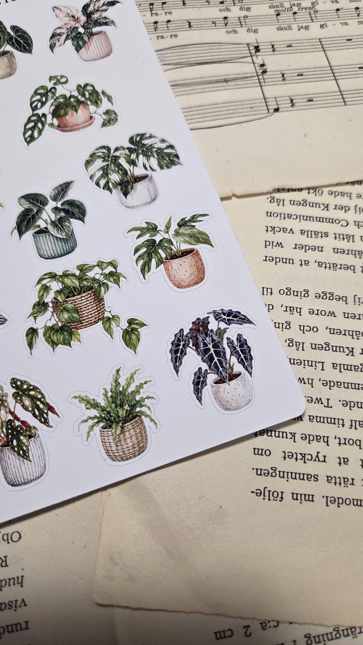 Home Plants, Sticker Sheet, ~ A5, ST 218 | Scrapbooking & Journaling