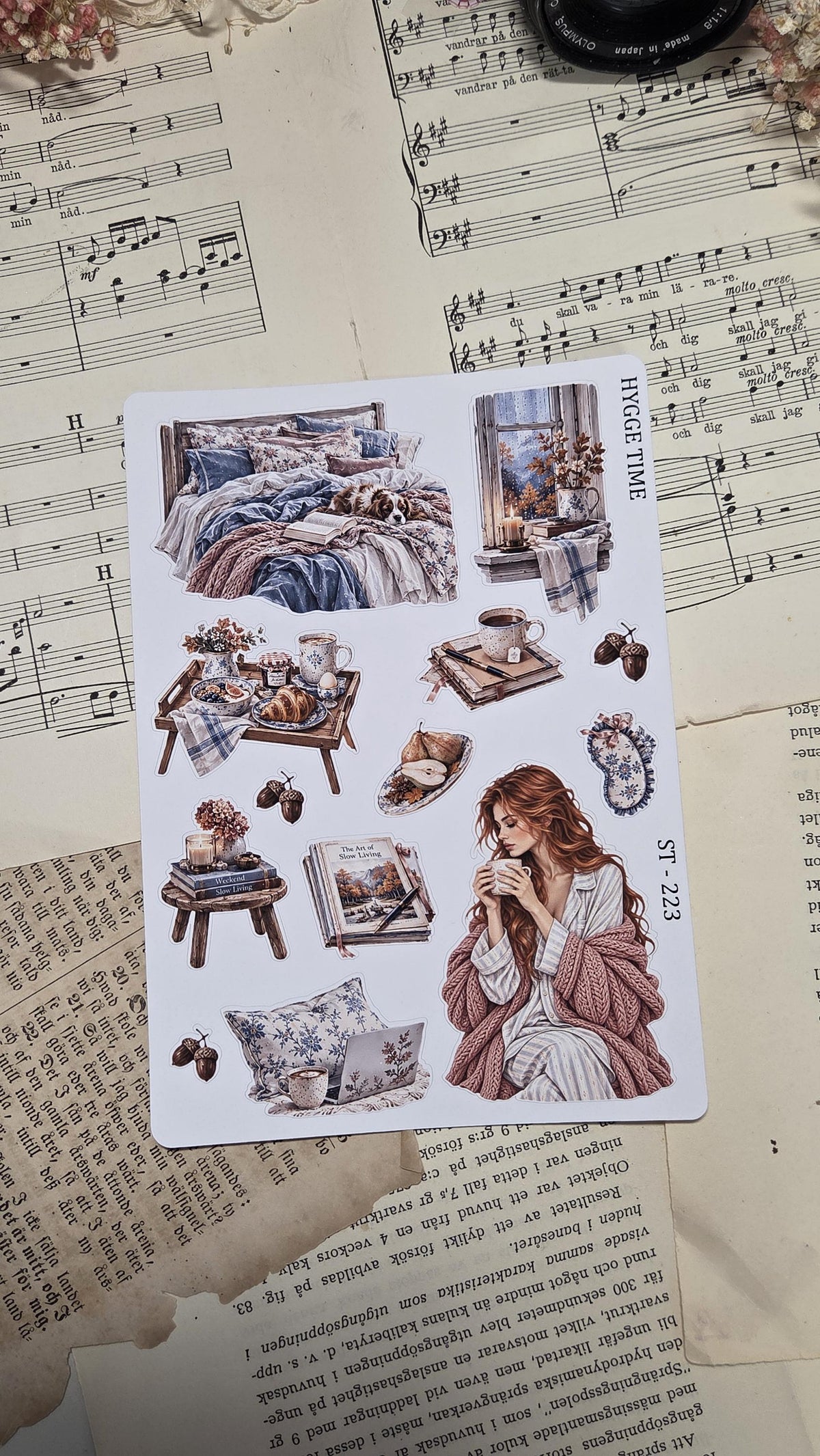 Hygge Time, Sticker Sheet, ~ A5 | Scrapbooking & Journaling
