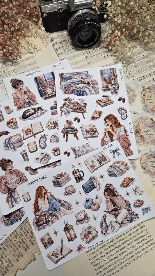 Hygge Time, Sticker Sheet, ~ A5 | Scrapbooking & Journaling