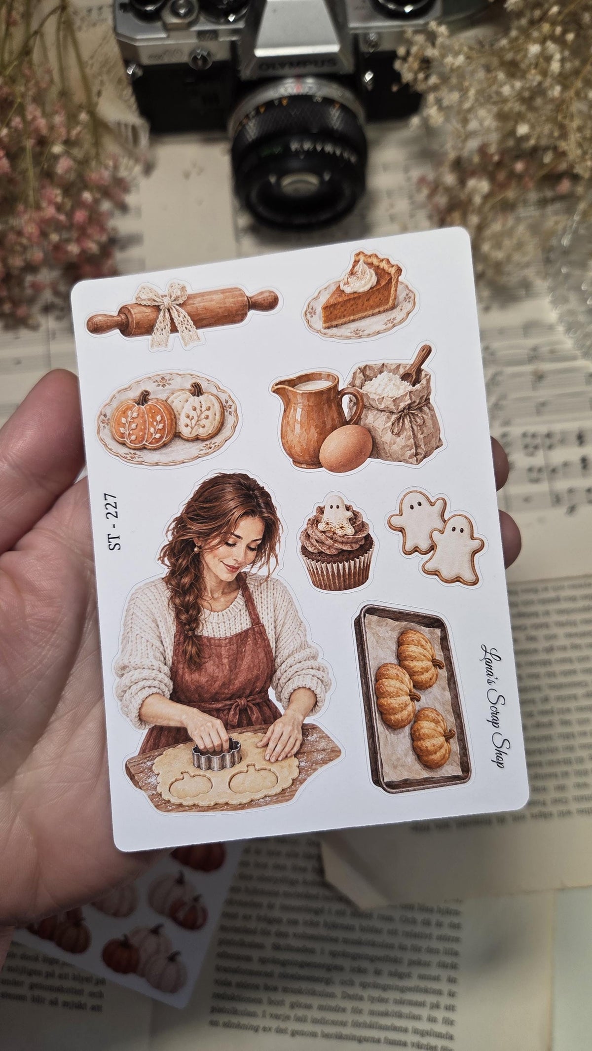 Pumpkin Season, Set of 4, ~ A6, Stickers Sheet | Scrapbooking & Journaling
