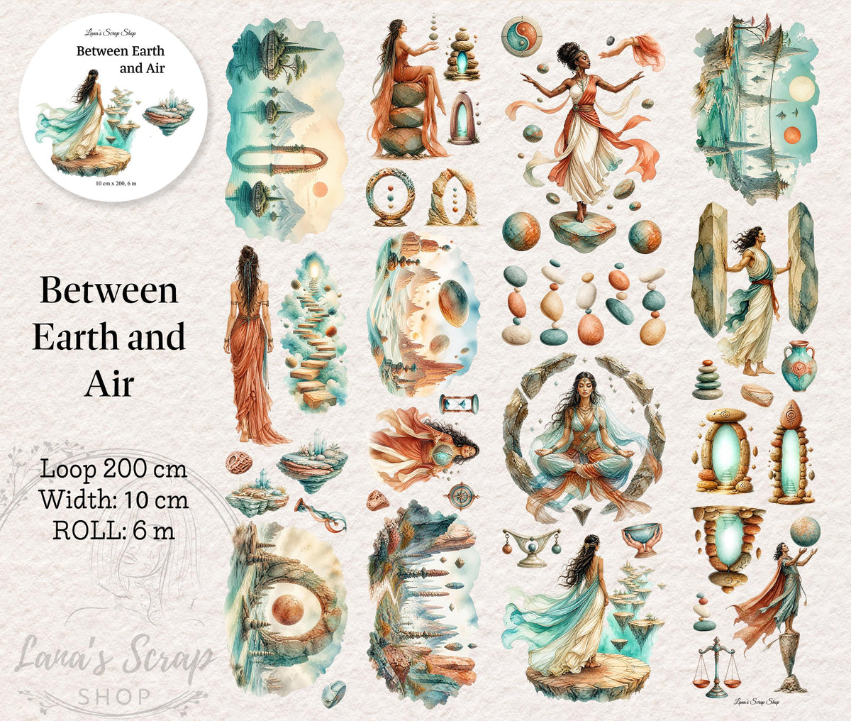 Between Earth and Air XXL - PET Tape | Scrapbooking & Journaling