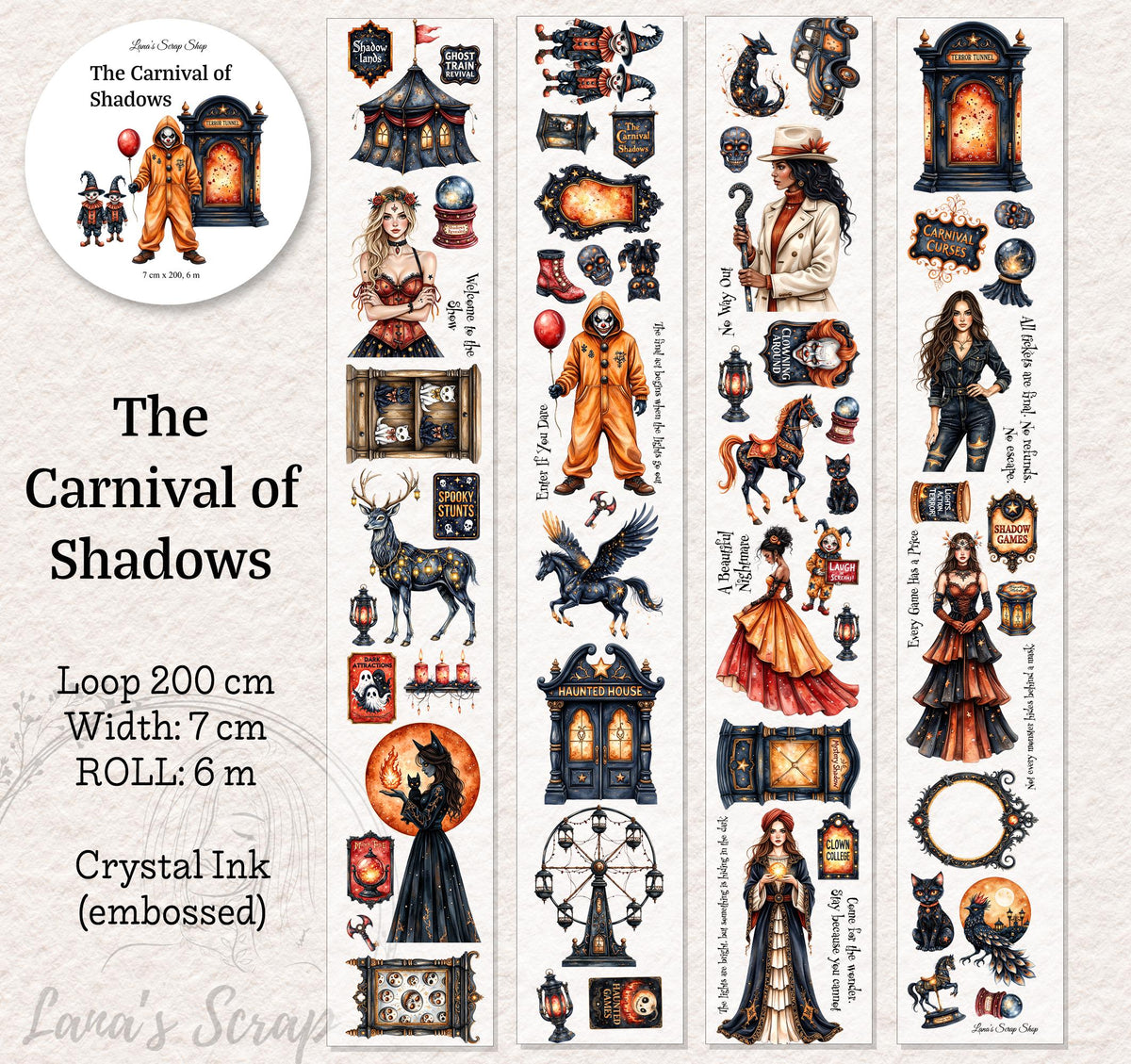 The Carnival of Shadows - PET Tape | Scrapbooking & Journaling