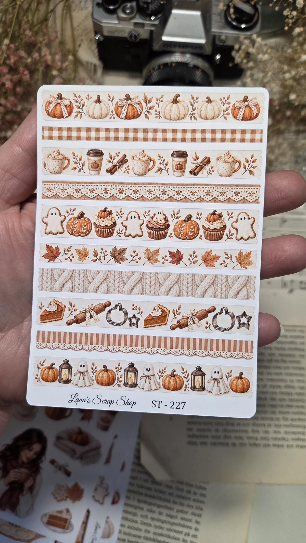 Pumpkin Season, Set of 4, ~ A6, Stickers Sheet | Scrapbooking & Journaling