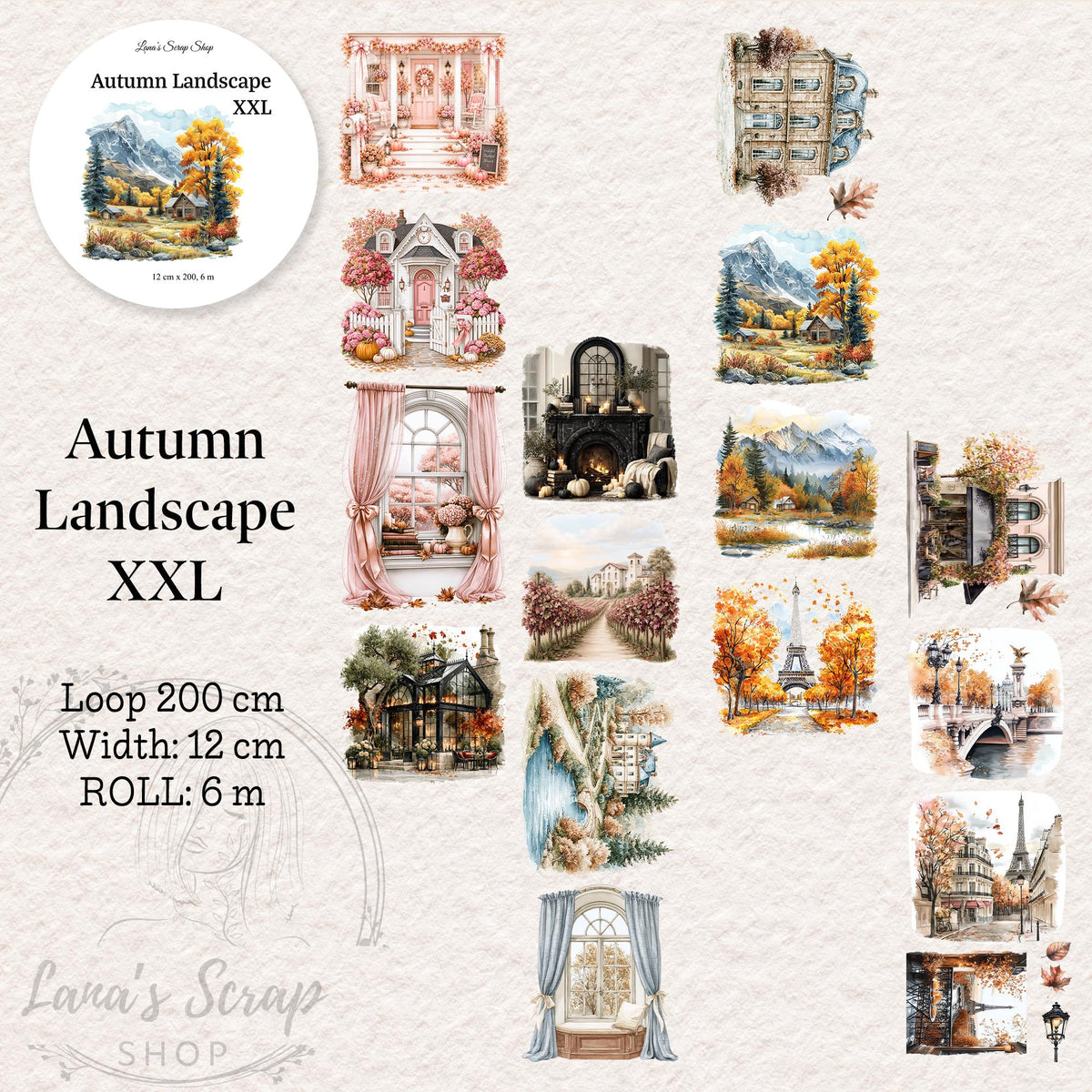 Autumn Landscape XXL - PET Tape | Scrapbooking & Journaling
