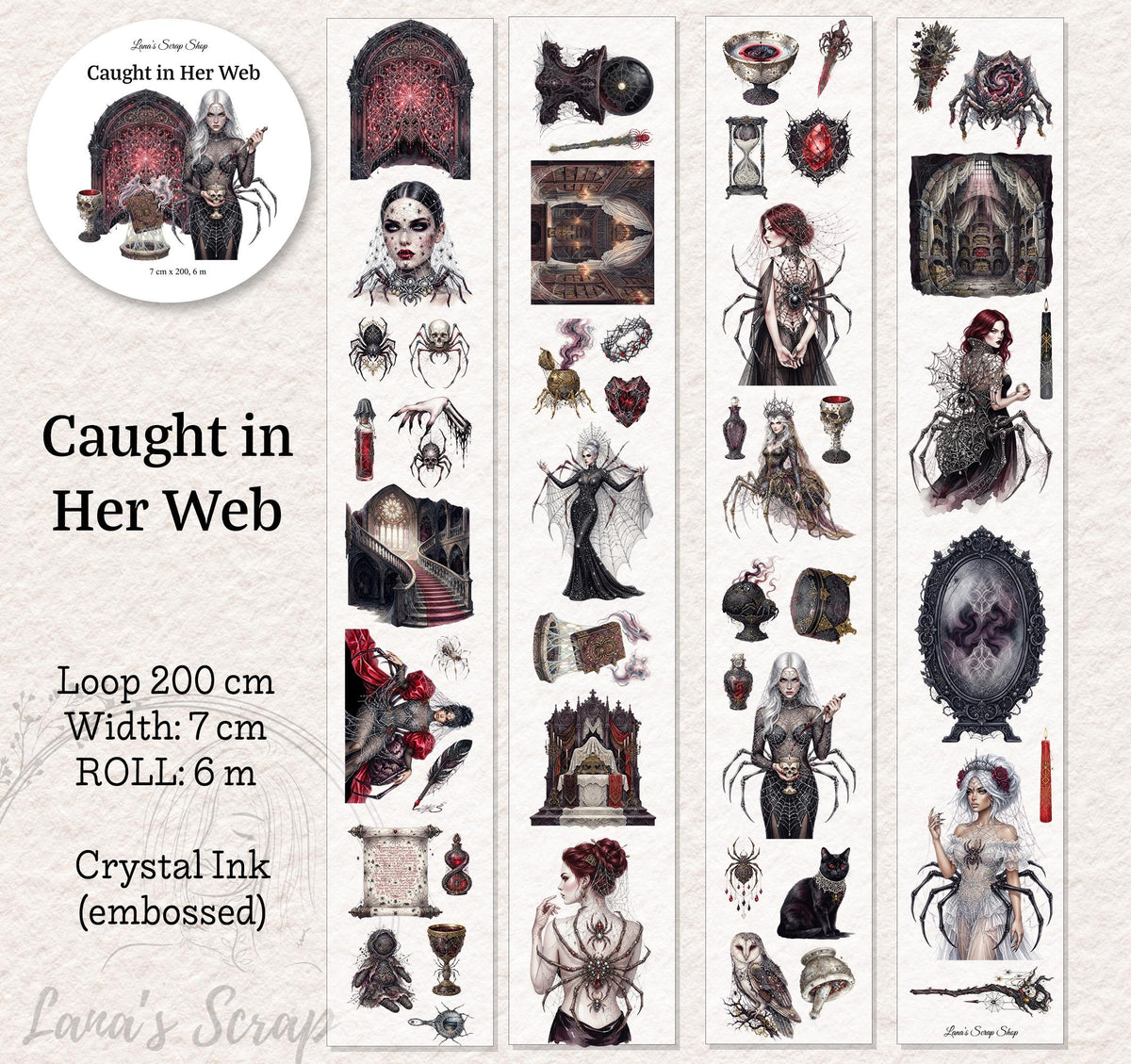 Caught in Her Web - PET Tape | Scrapbooking & Journaling
