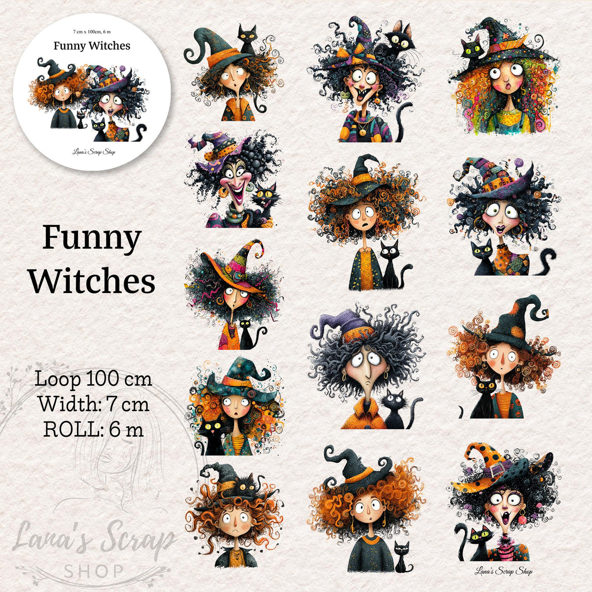 Funny Witches - PET Tape | Scrapbooking & Journaling