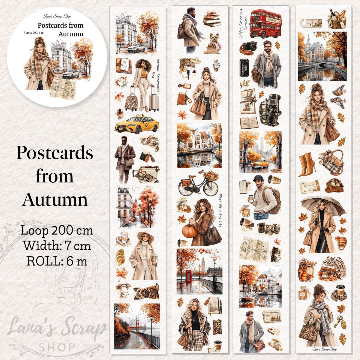 Postcards from Autumn - PET Tape | Scrapbooking & Journaling