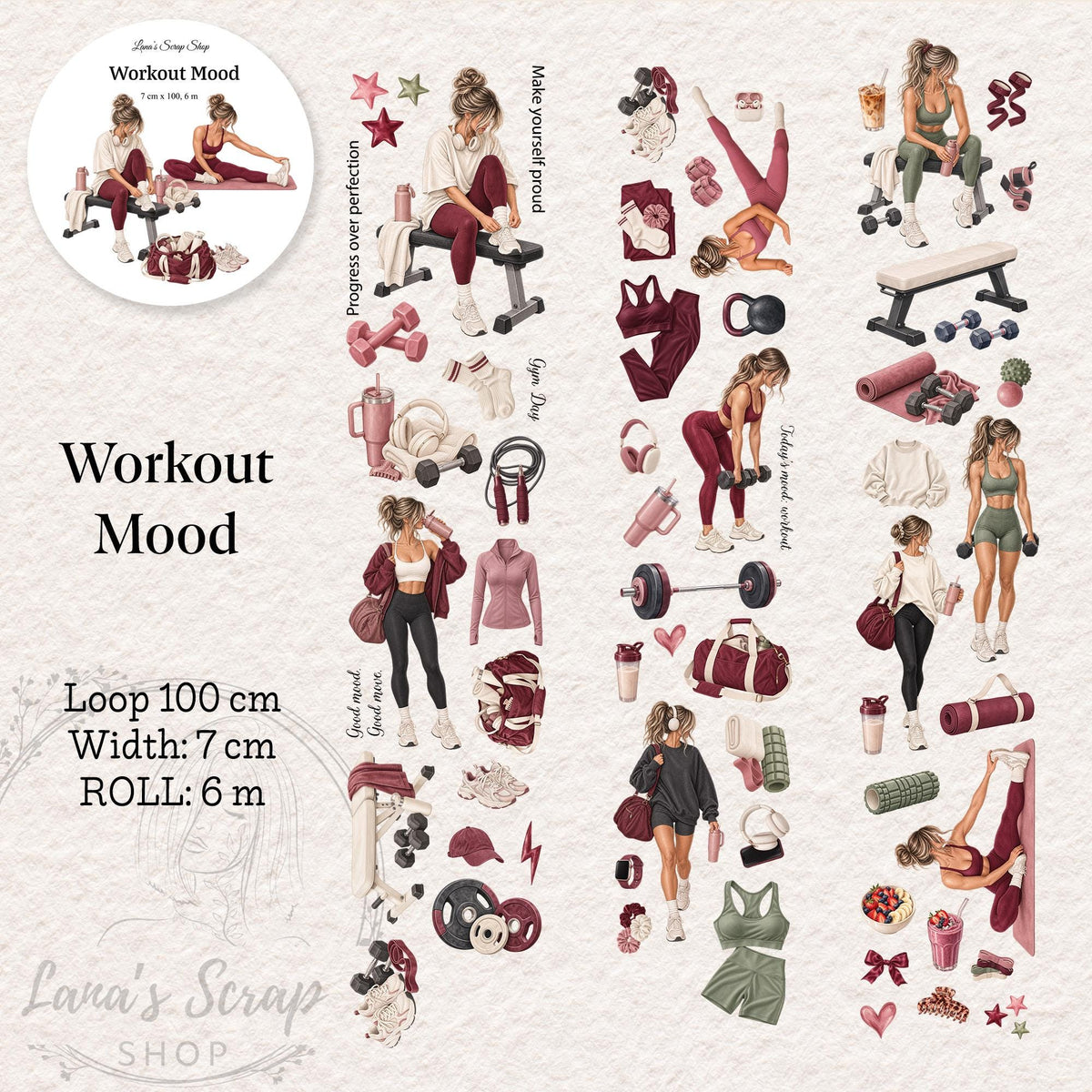 Workout Mood - PET Tape | Scrapbooking & Journaling