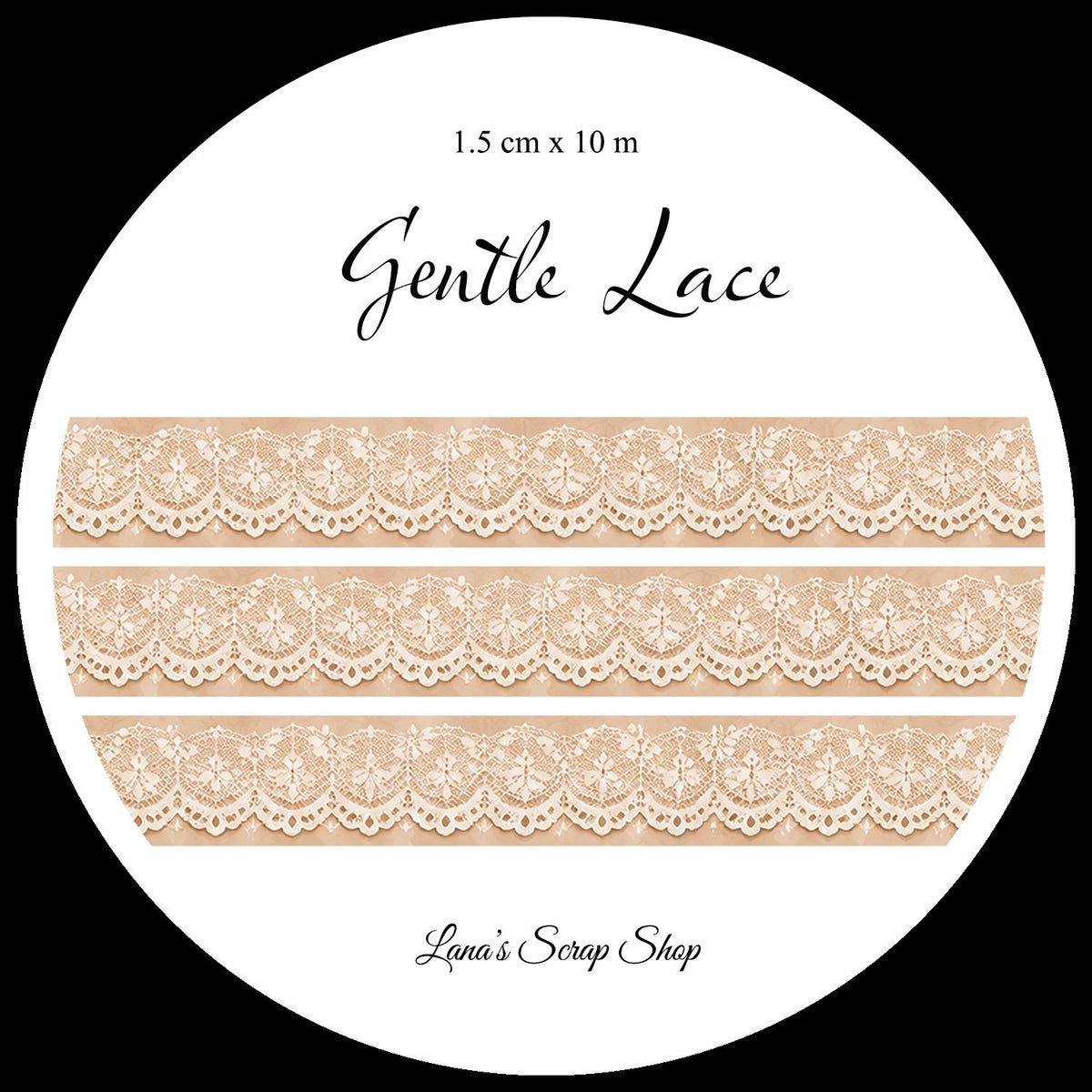 Gentle Lace 1,5 cm - WASHI Tape | Scrapbooking & Journaling