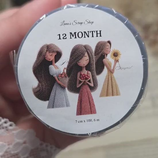 12 month - PET Tape | Scrapbooking & Journaling