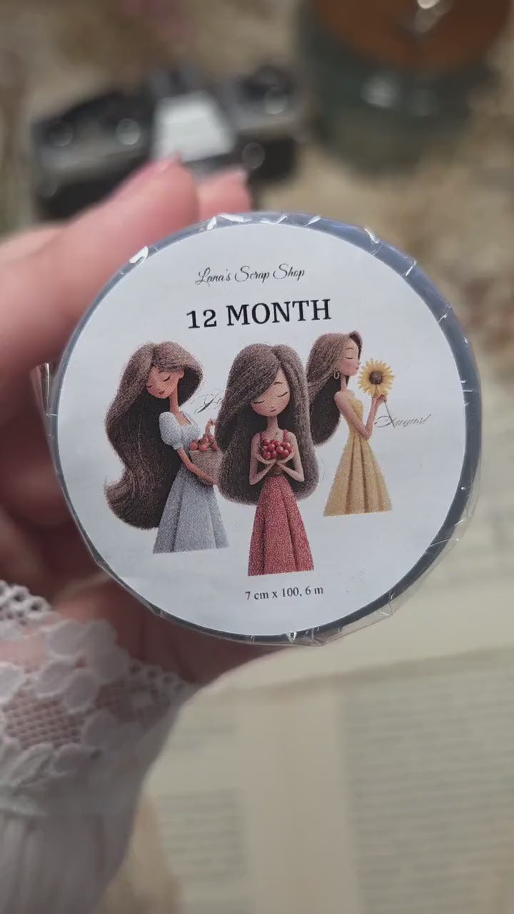 12 month - PET Tape | Scrapbooking & Journaling