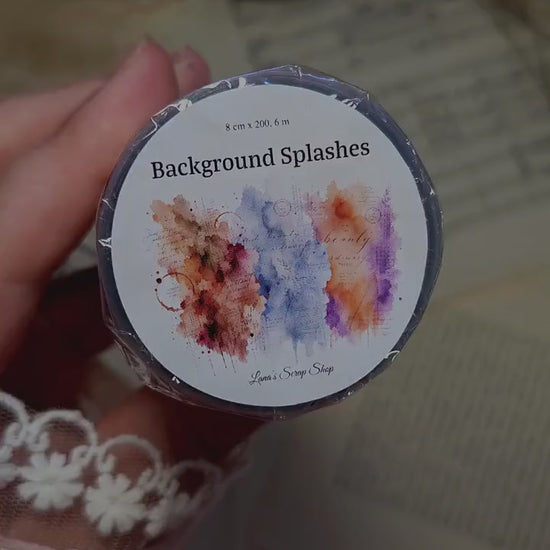 Background Splashes  - PET and Washi Tape |  Scrapbooking & Journaling Supplies