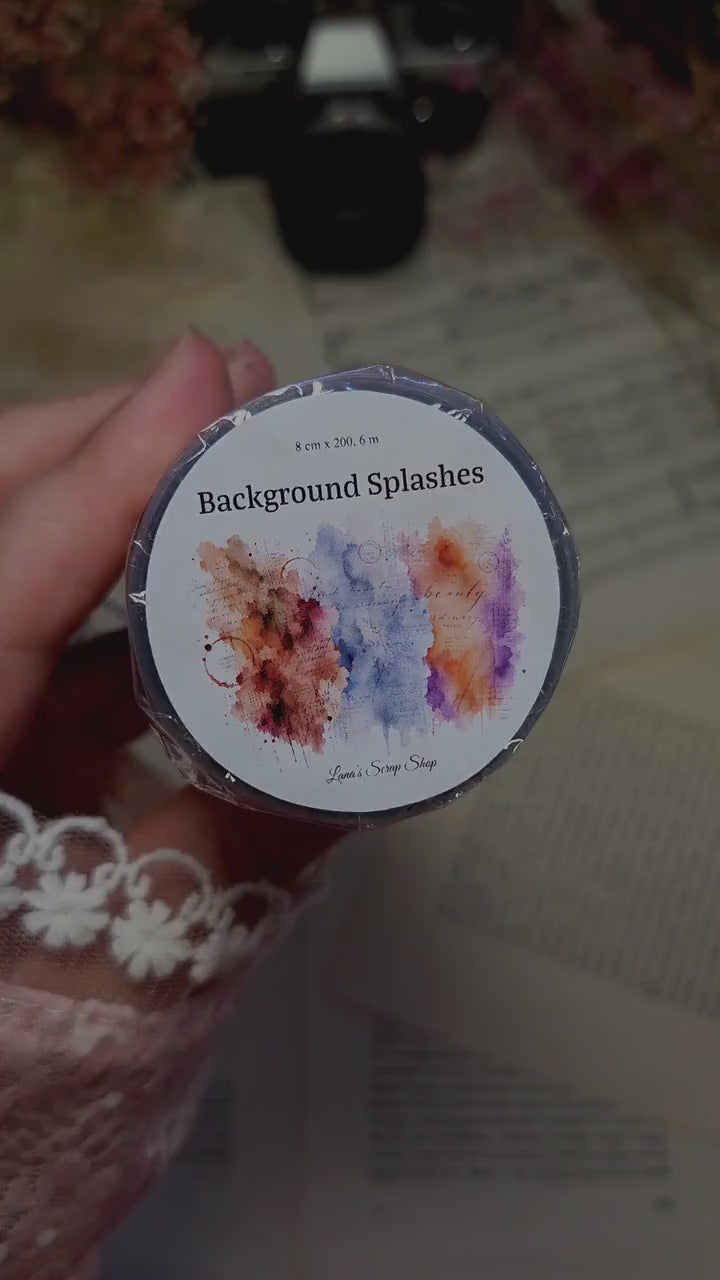 Background Splashes  - PET and Washi Tape |  Scrapbooking & Journaling Supplies