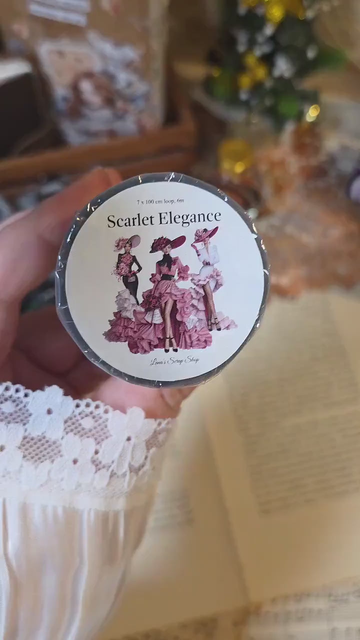 Scarlet Elegance - PET Tape | Scrapbooking & Journaling Supplies
