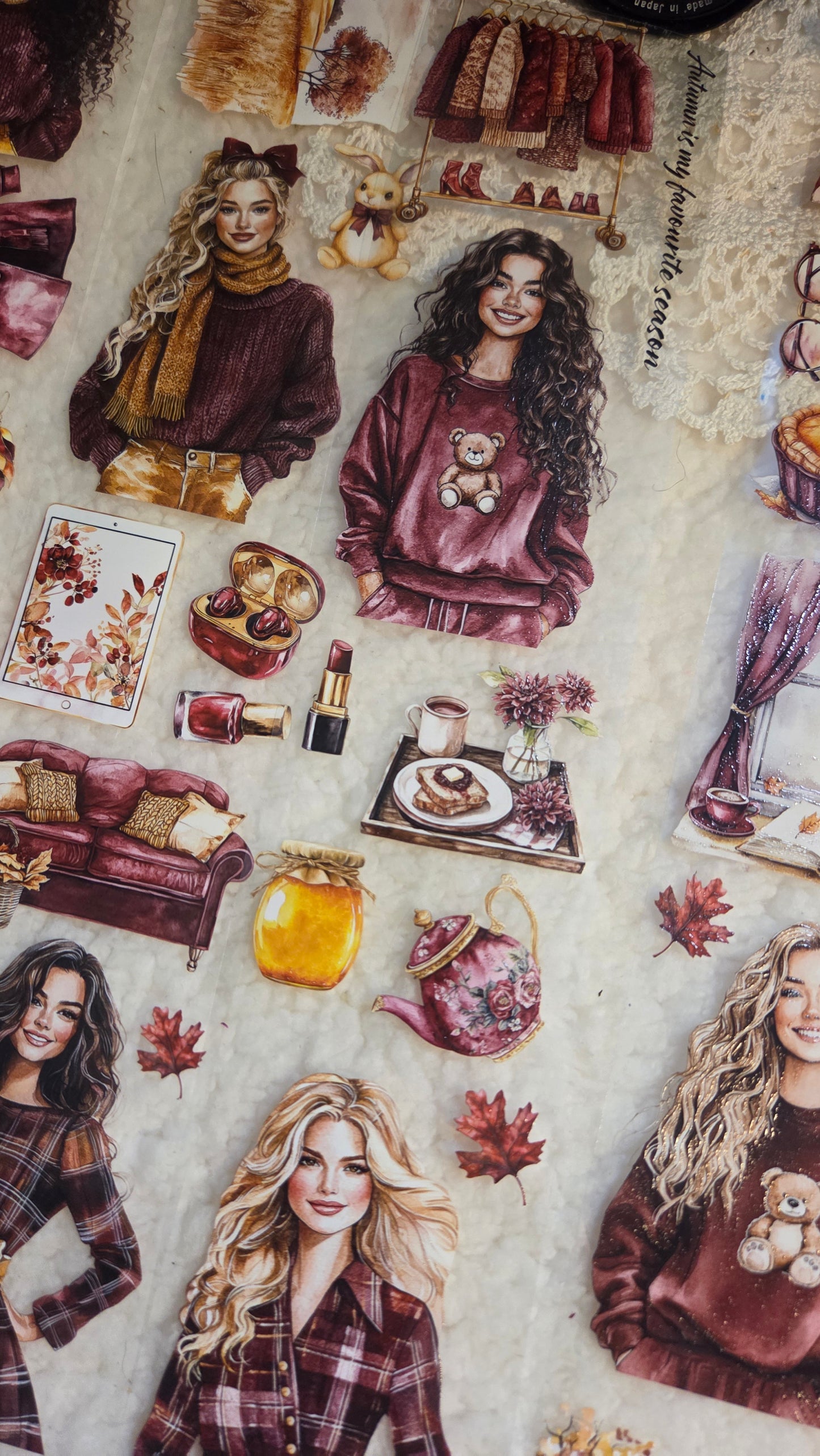 Bright Autumn, Crystal Ink, PET TAPE, 7 cm wide