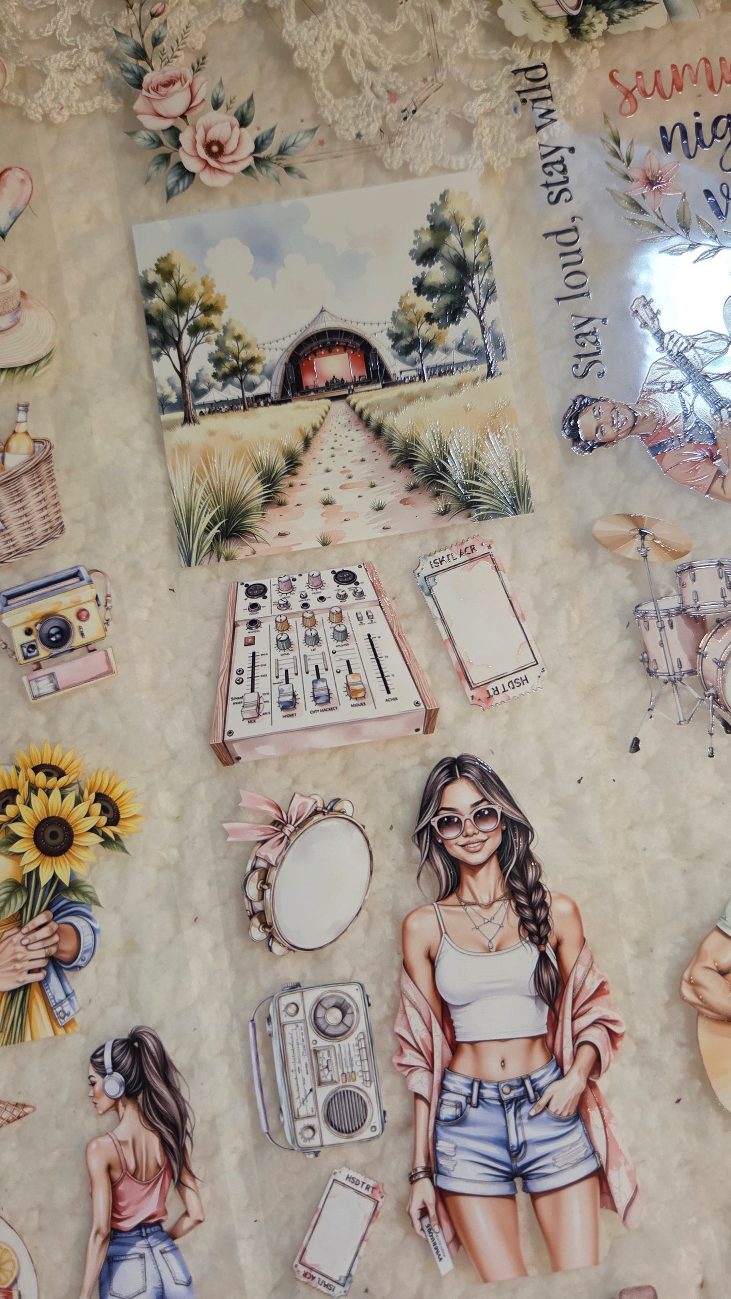 Music Festival, Crystal Ink, PET TAPE, 7 cm wide