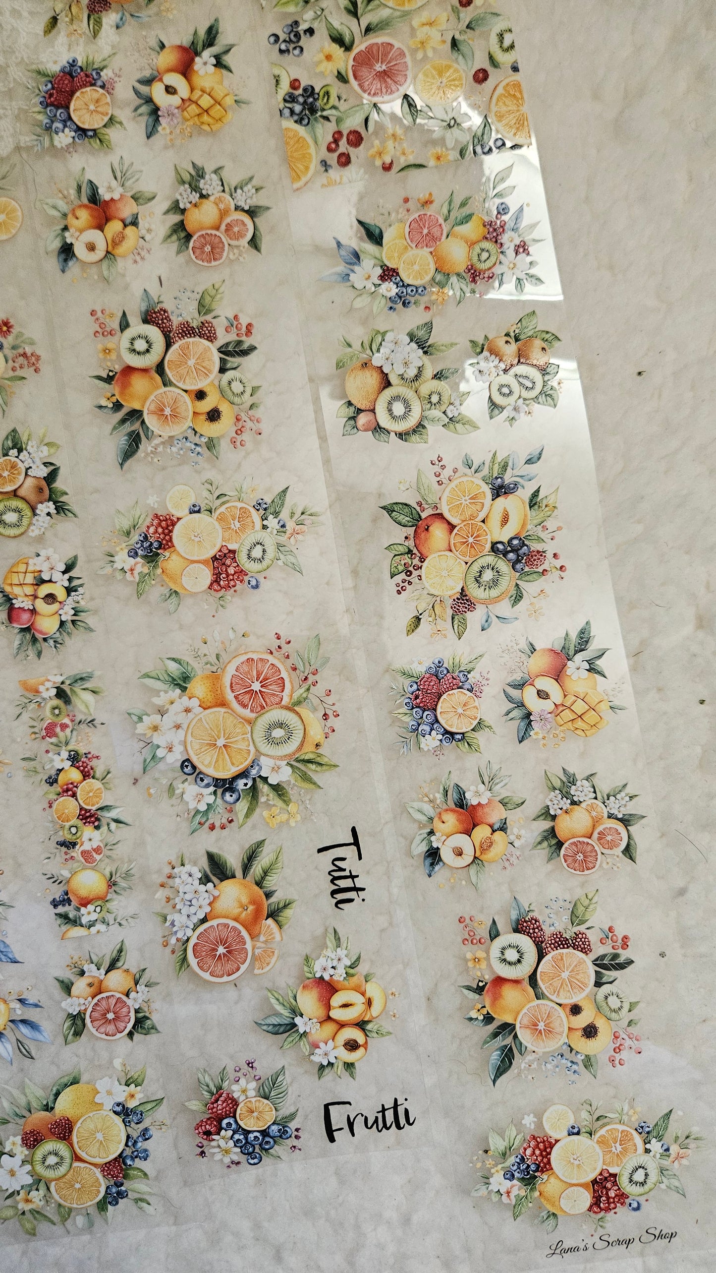 Tutti Frutti, Crystal Ink, PET TAPE, 6.5 cm wide