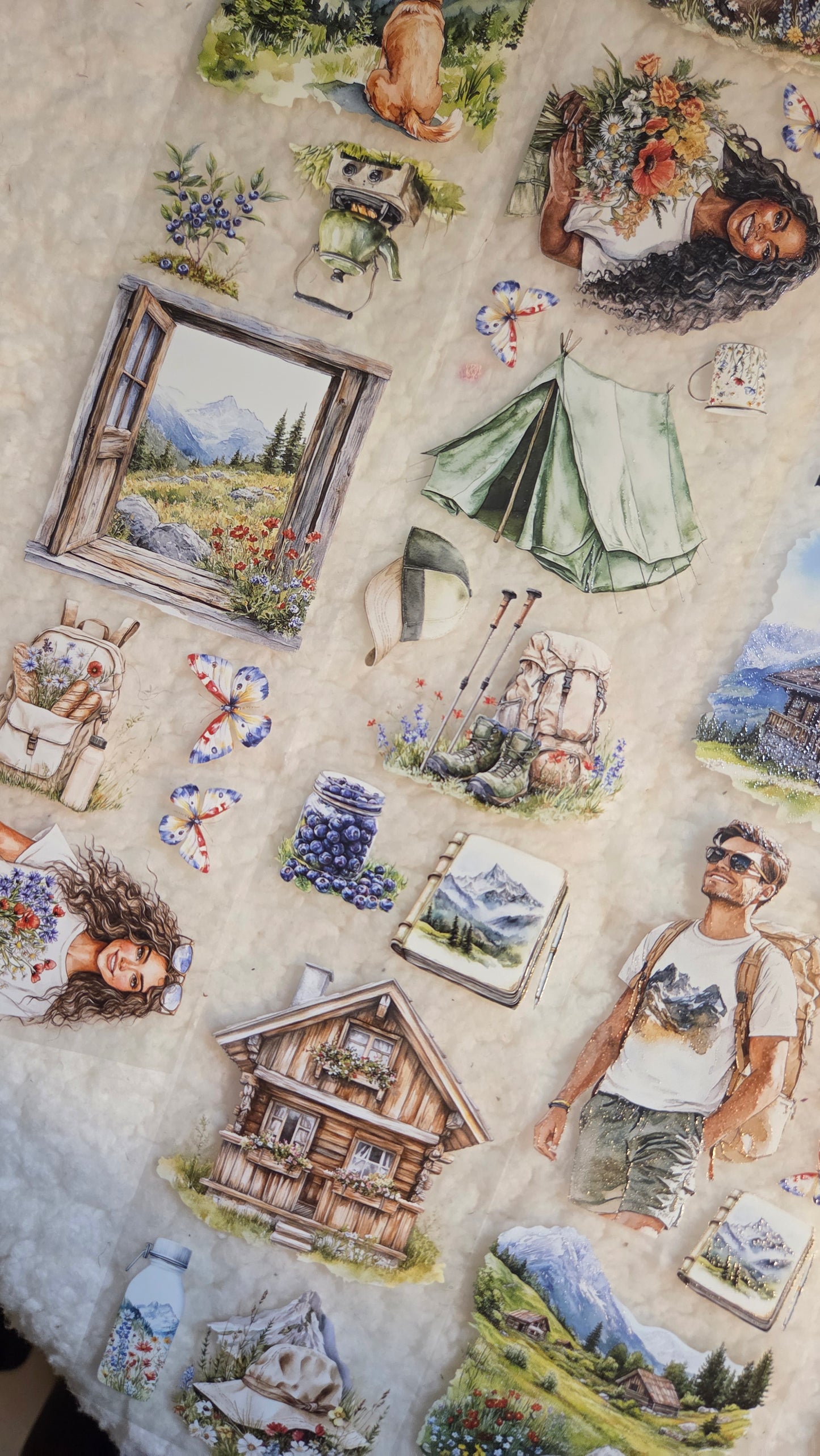 Summer Hiking, Crystal Ink, PET TAPE, 7 cm wide