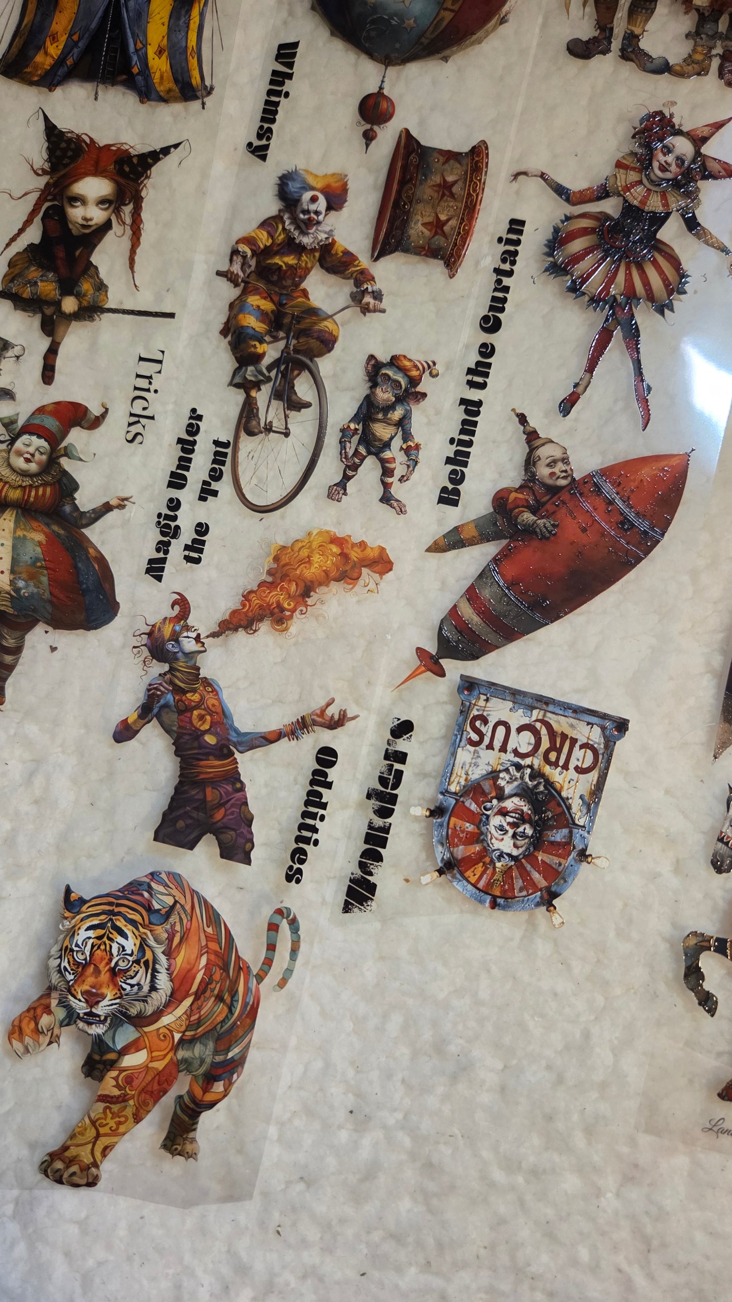 Whimsical Circus, Crystal Ink, PET TAPE, 7 cm wide