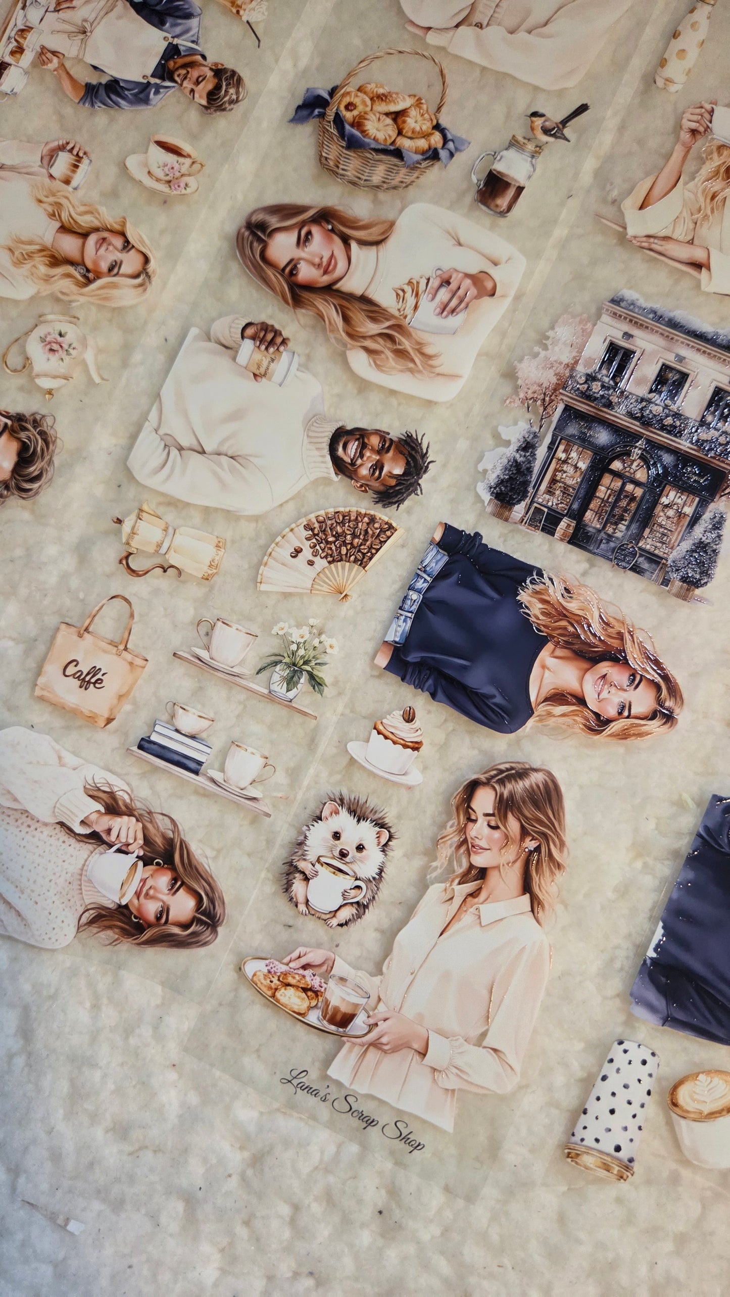 Creme de Cafe, Crystal Ink, PET TAPE, 7 cm wide