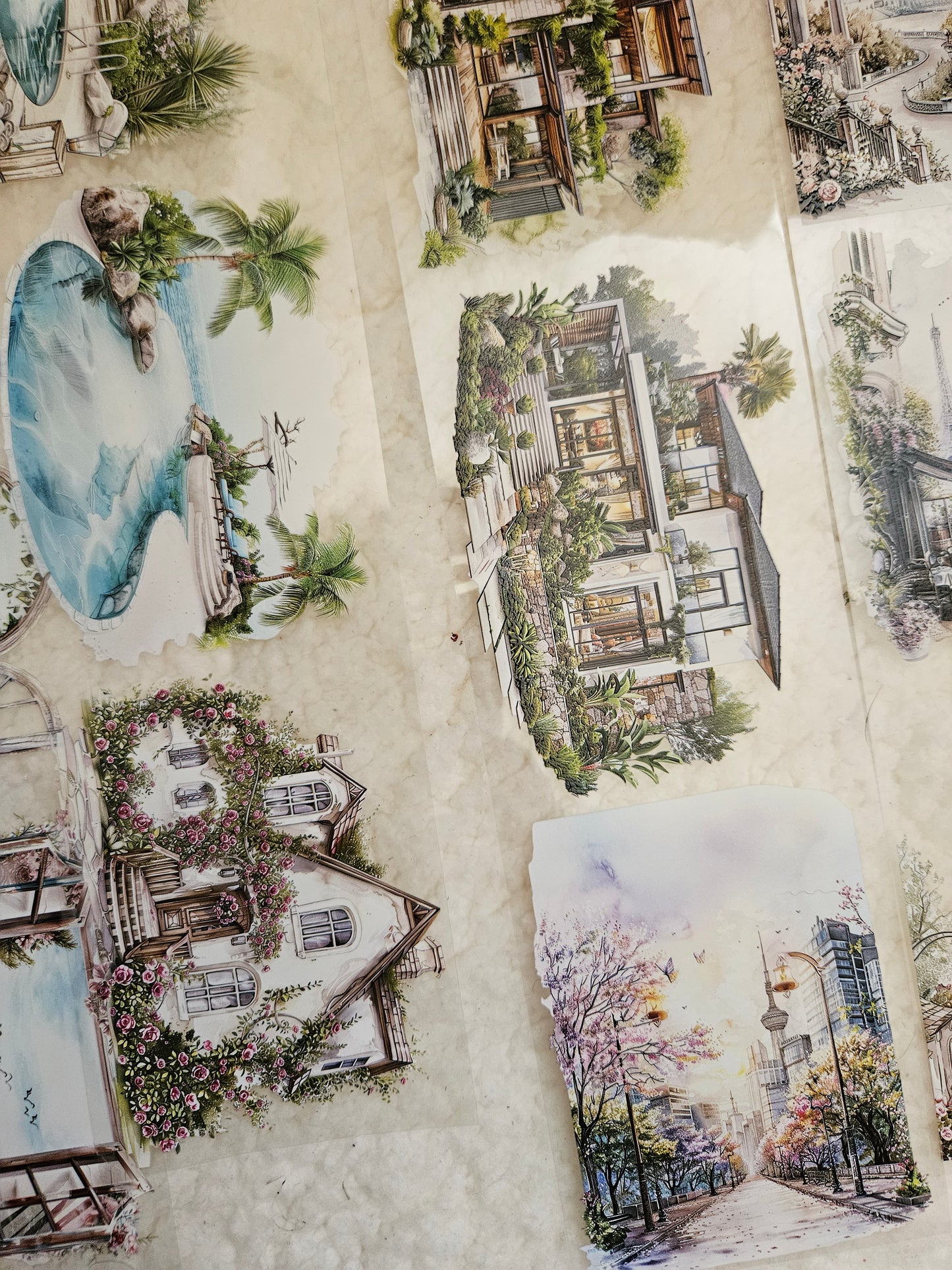 Summer Landscape, Crystal Ink, PET TAPE, 8 cm wide