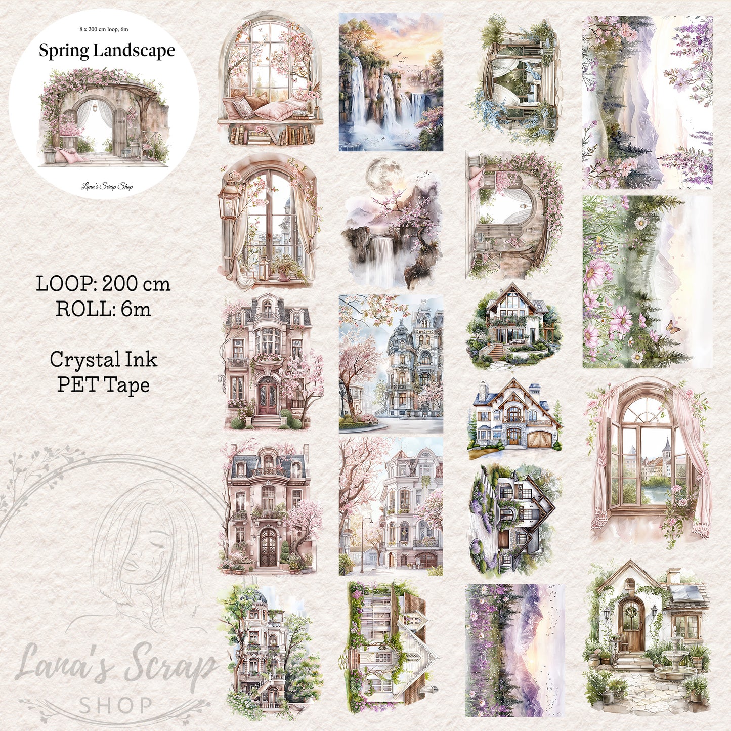 Spring Landscape 8 cm  - PET Tape