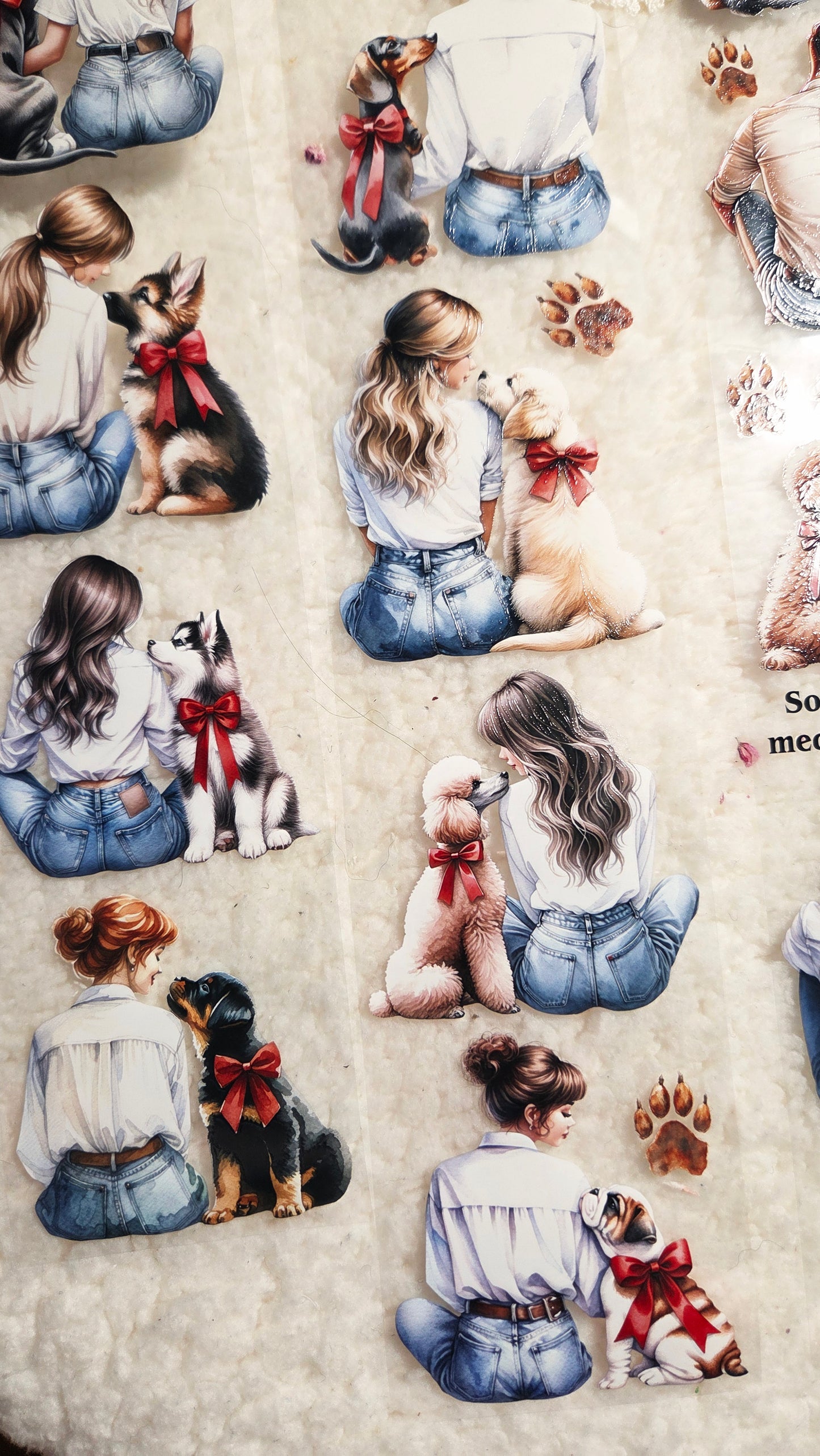 Dog Mom, PET TAPE,  LOOP, Crystal Ink, 7cm wide