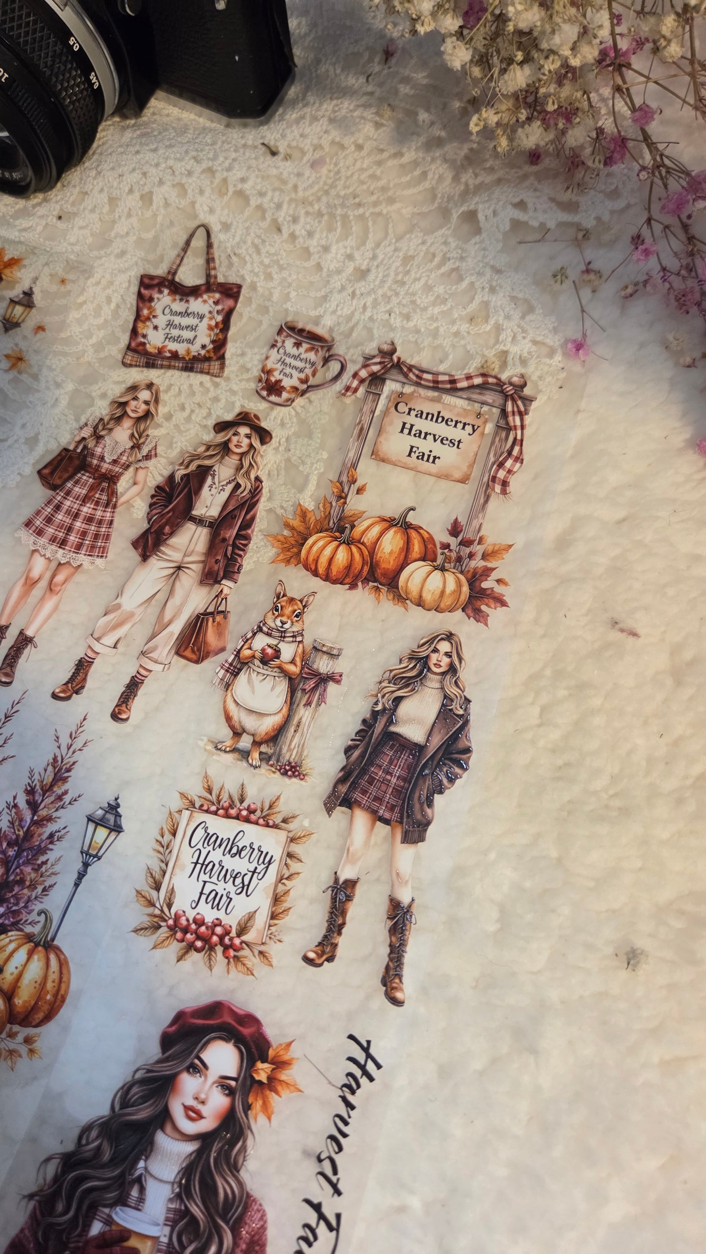 Cranberry Harvest Fair, Crystal Ink, PET TAPE, 7 cm wide