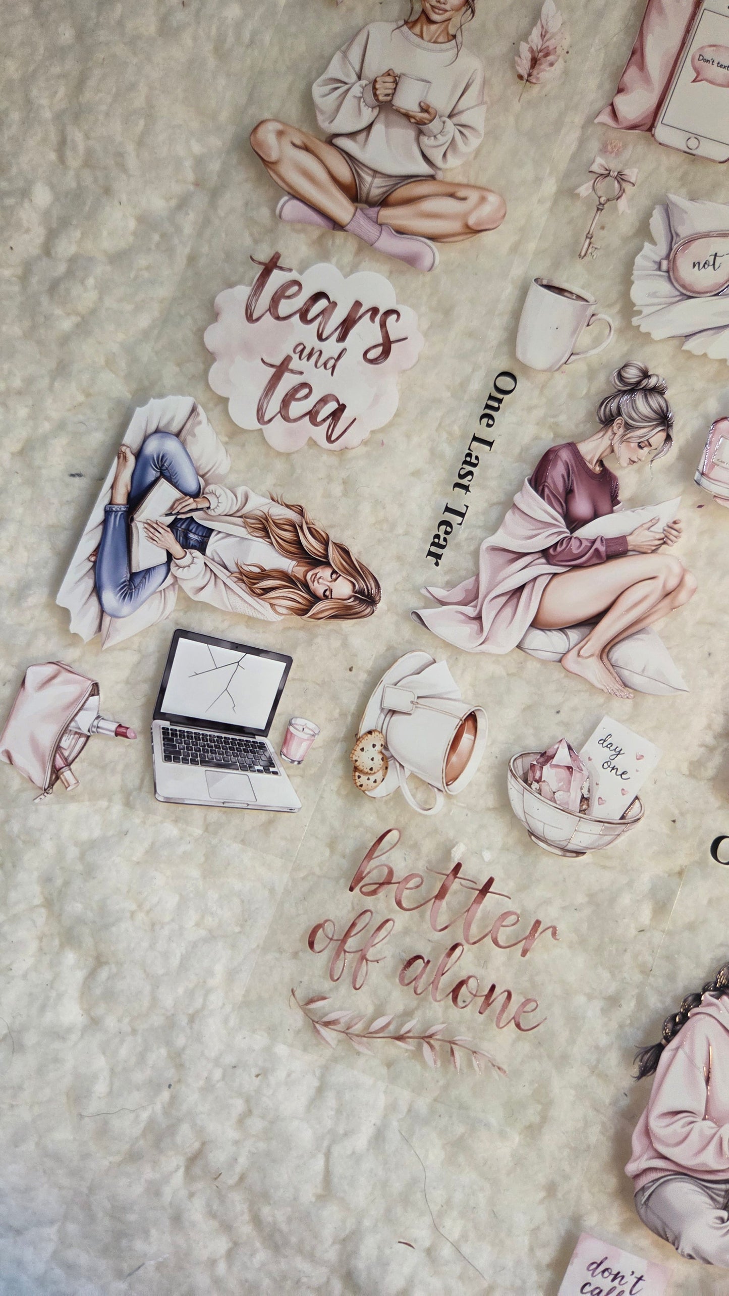 A Quiet Goodbye, Crystal Ink, PET TAPE, 7 cm wide