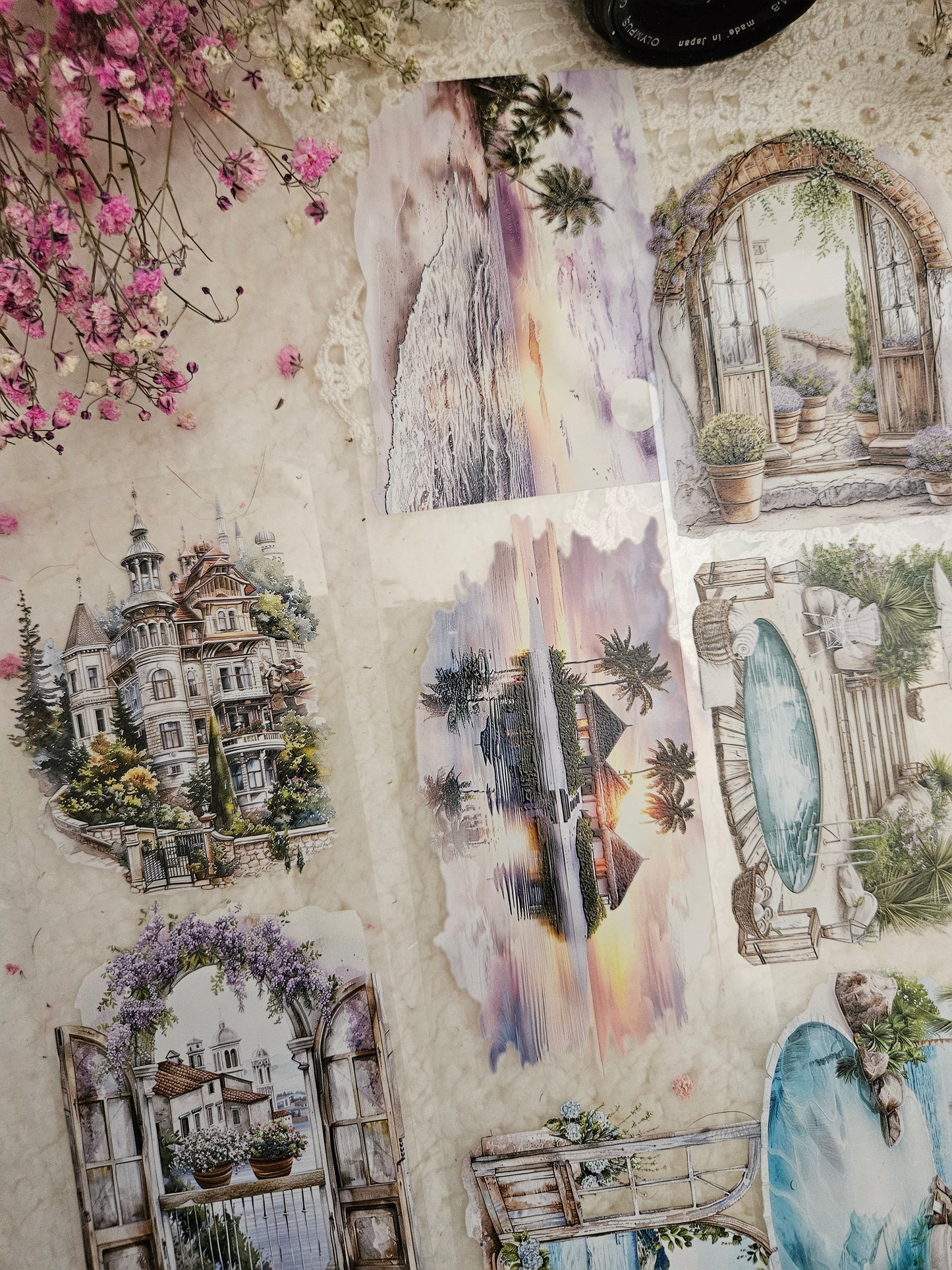 Summer Landscape, Crystal Ink, PET TAPE, 8 cm wide