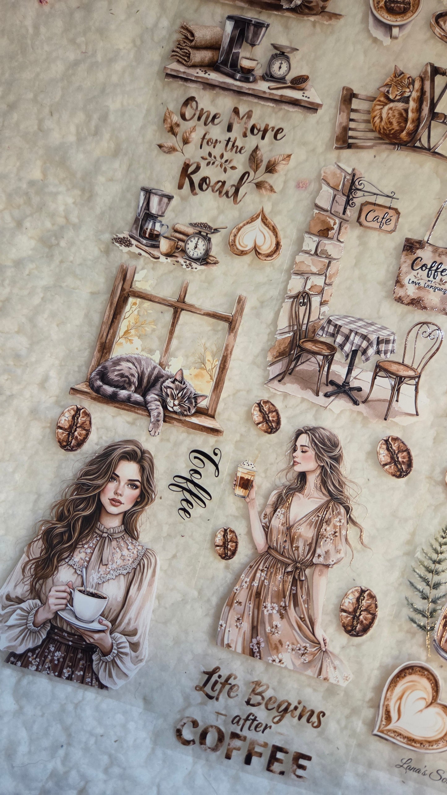 Cozy Coffee Days, Crystal Ink, PET TAPE, 7 cm wide