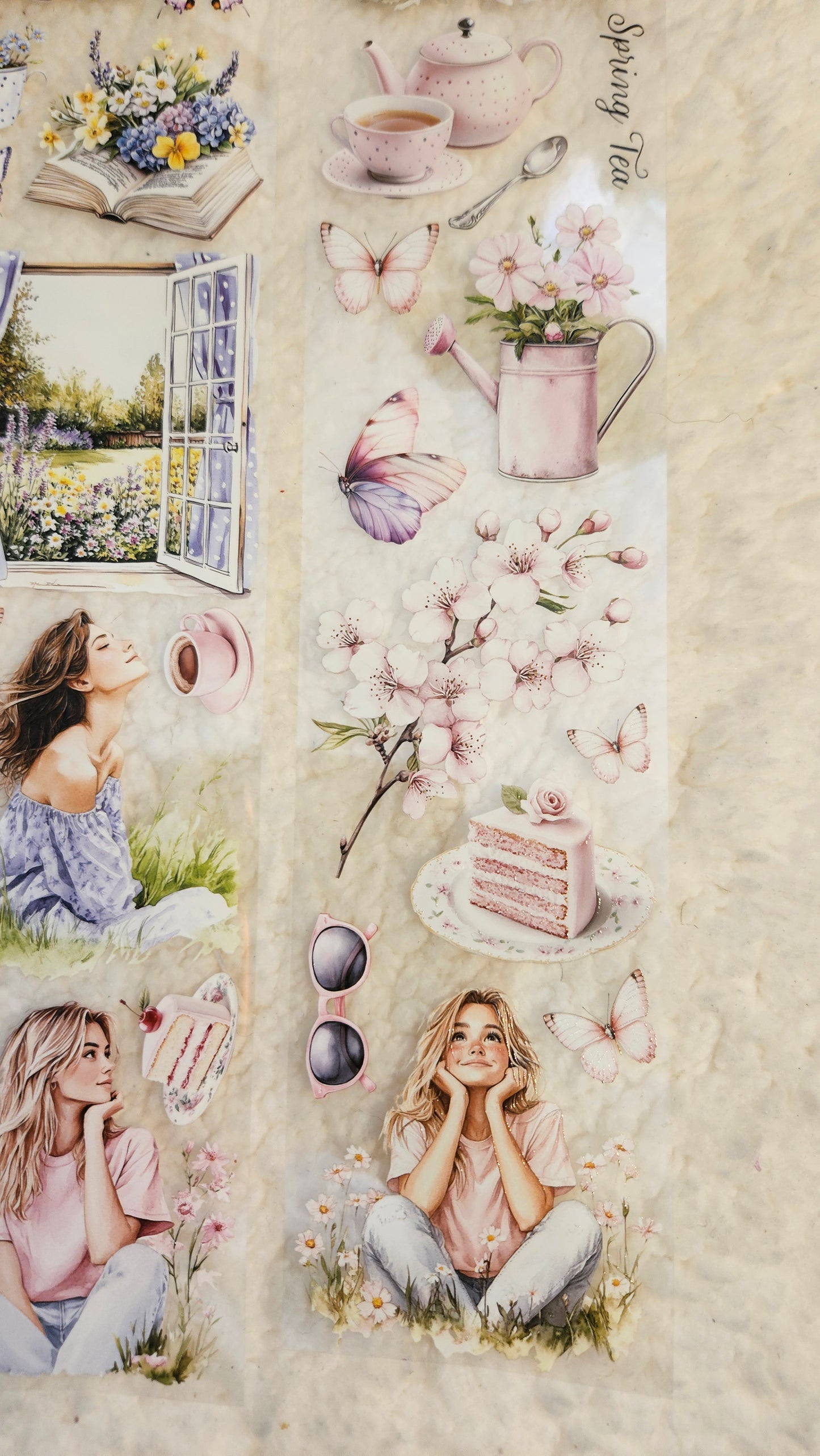 Spring Day Dreams, Crystal Ink, PET TAPE, 7 cm wide