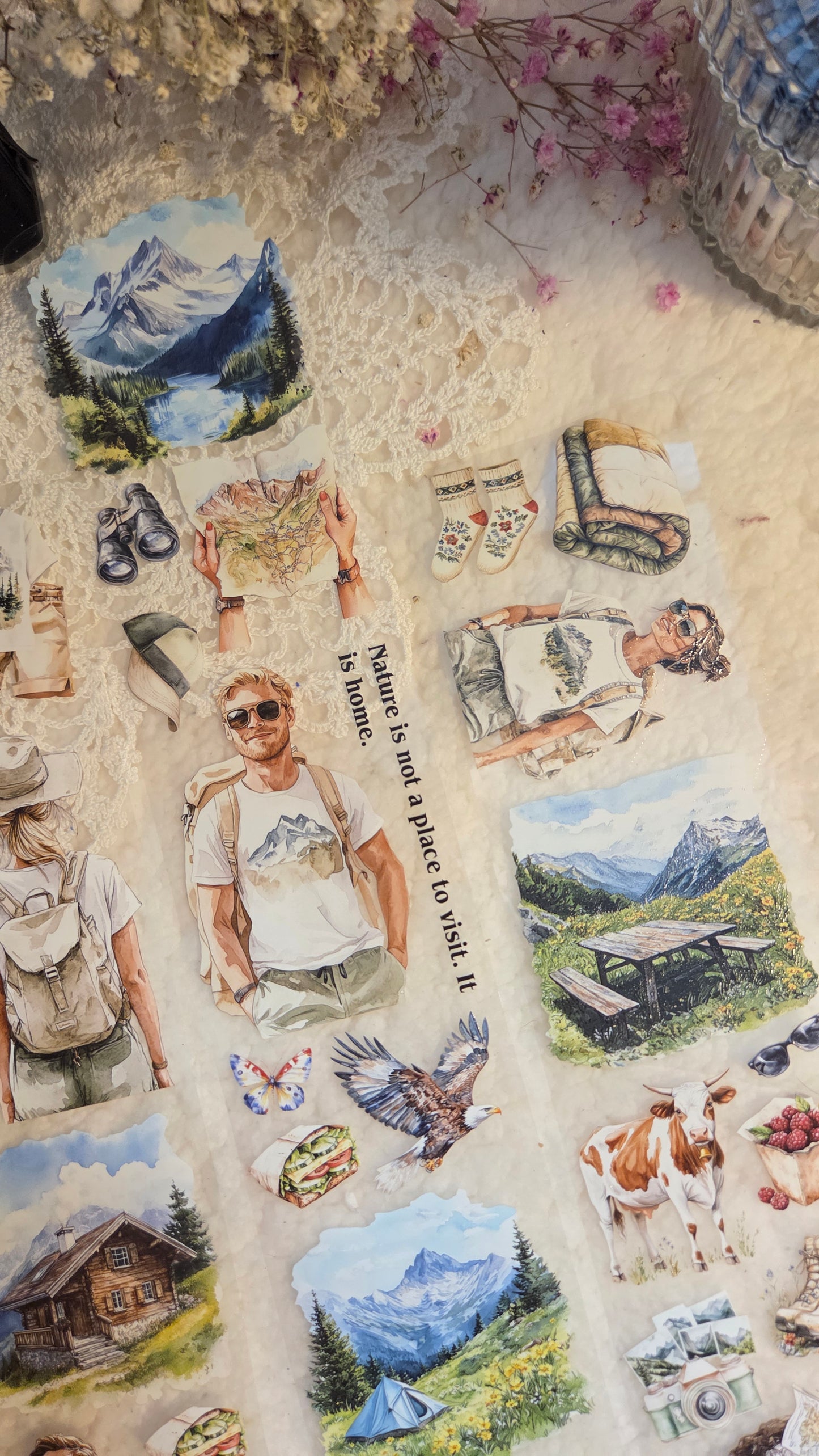 Summer Hiking, Crystal Ink, PET TAPE, 7 cm wide