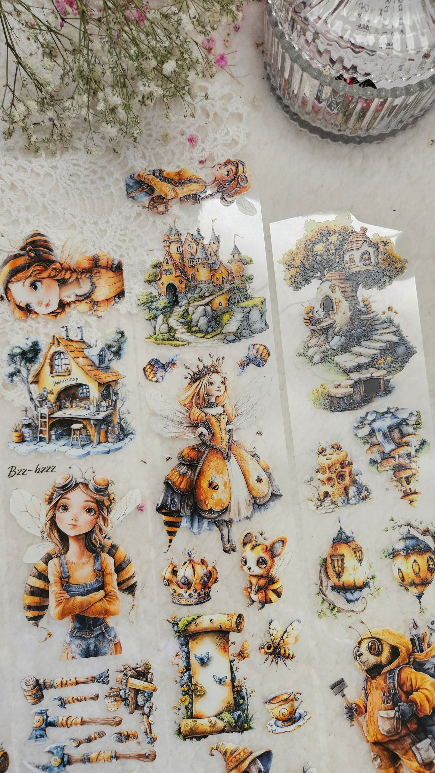 Honey Kingdom, Crystal Ink, PET TAPE, 7 cm wide