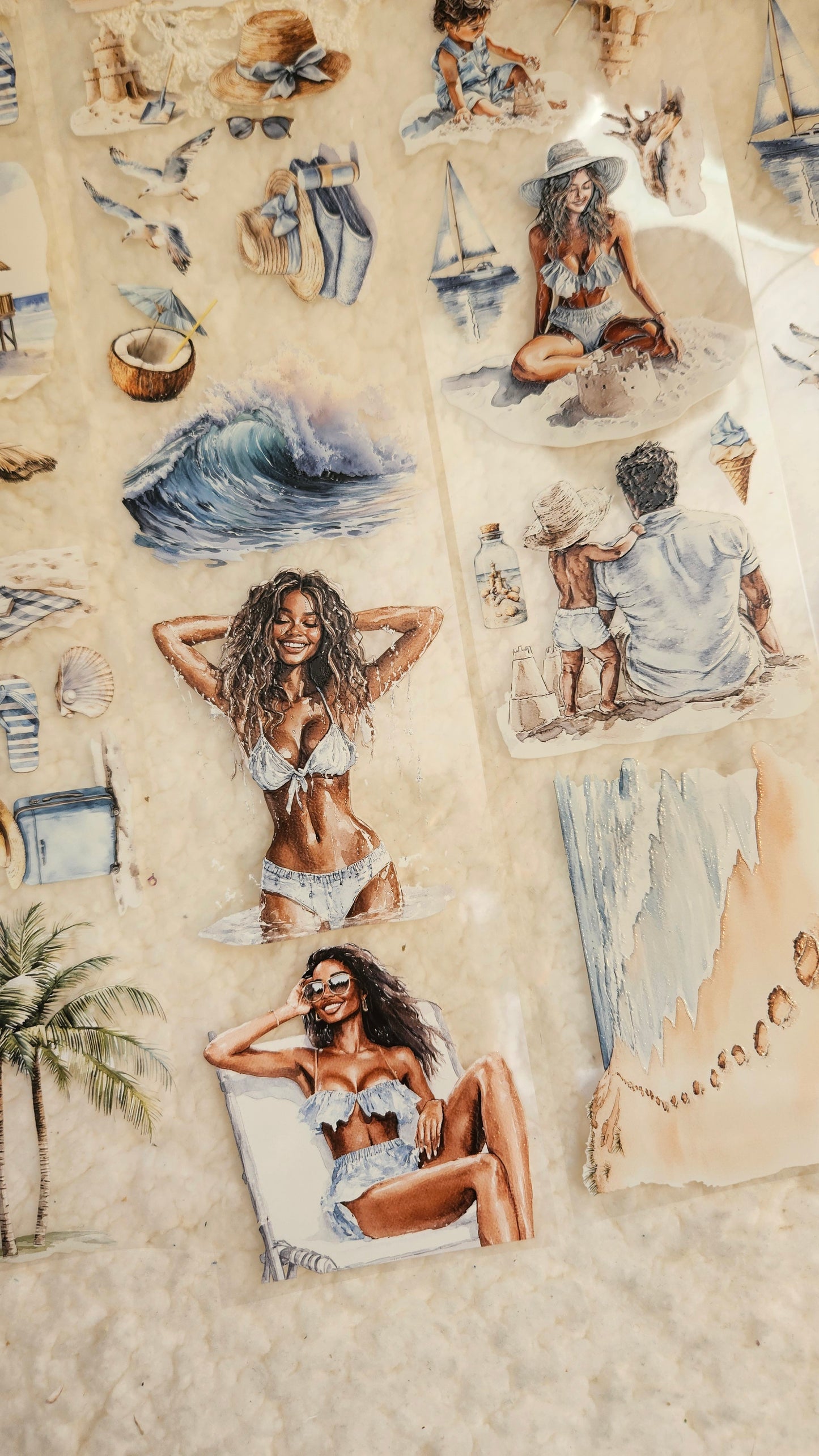 Breeze on the Beach, Crystal Ink, PET TAPE, 7 cm wide