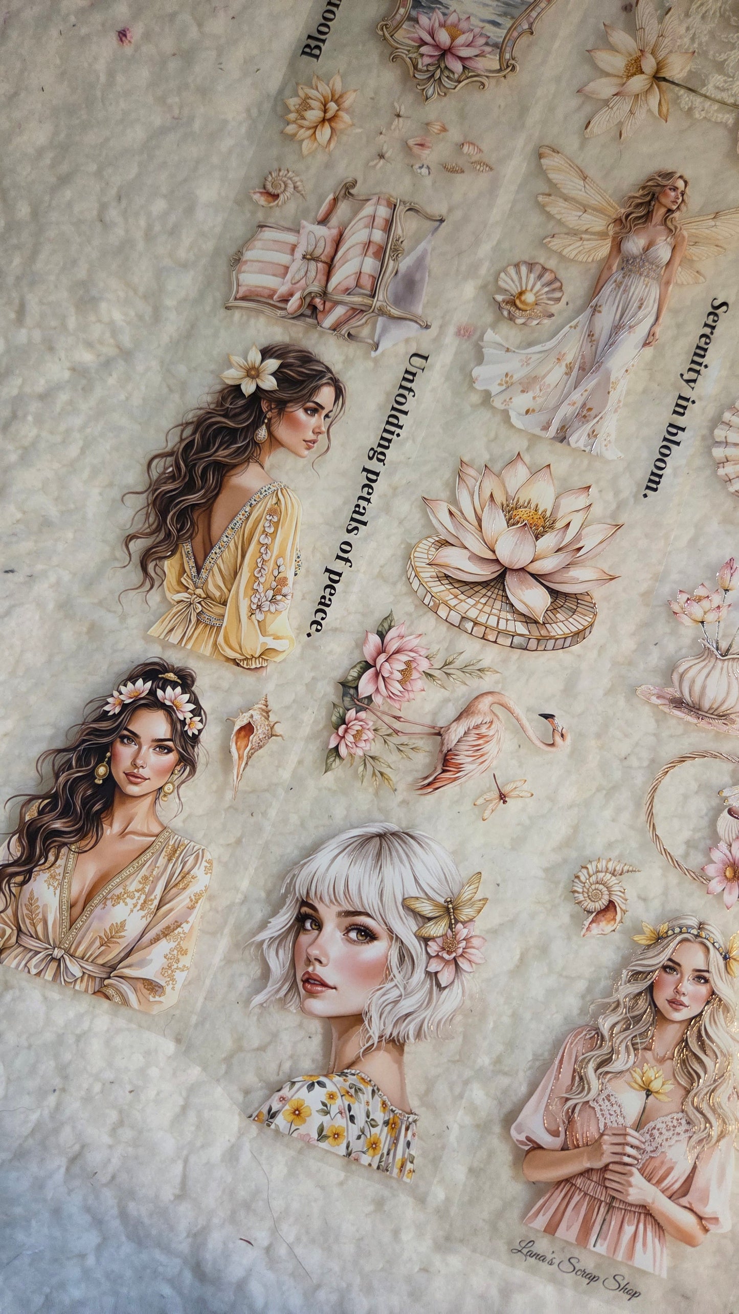 Lotus Purity, Crystal Ink, PET TAPE, 7 cm wide