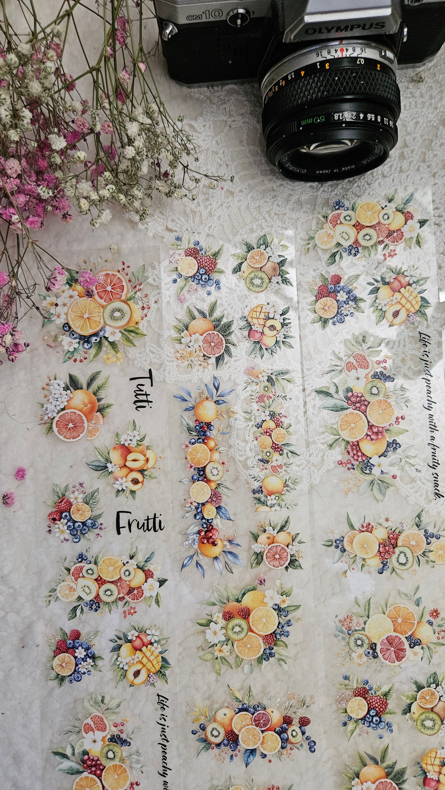 Tutti Frutti, Crystal Ink, PET TAPE, 6.5 cm wide