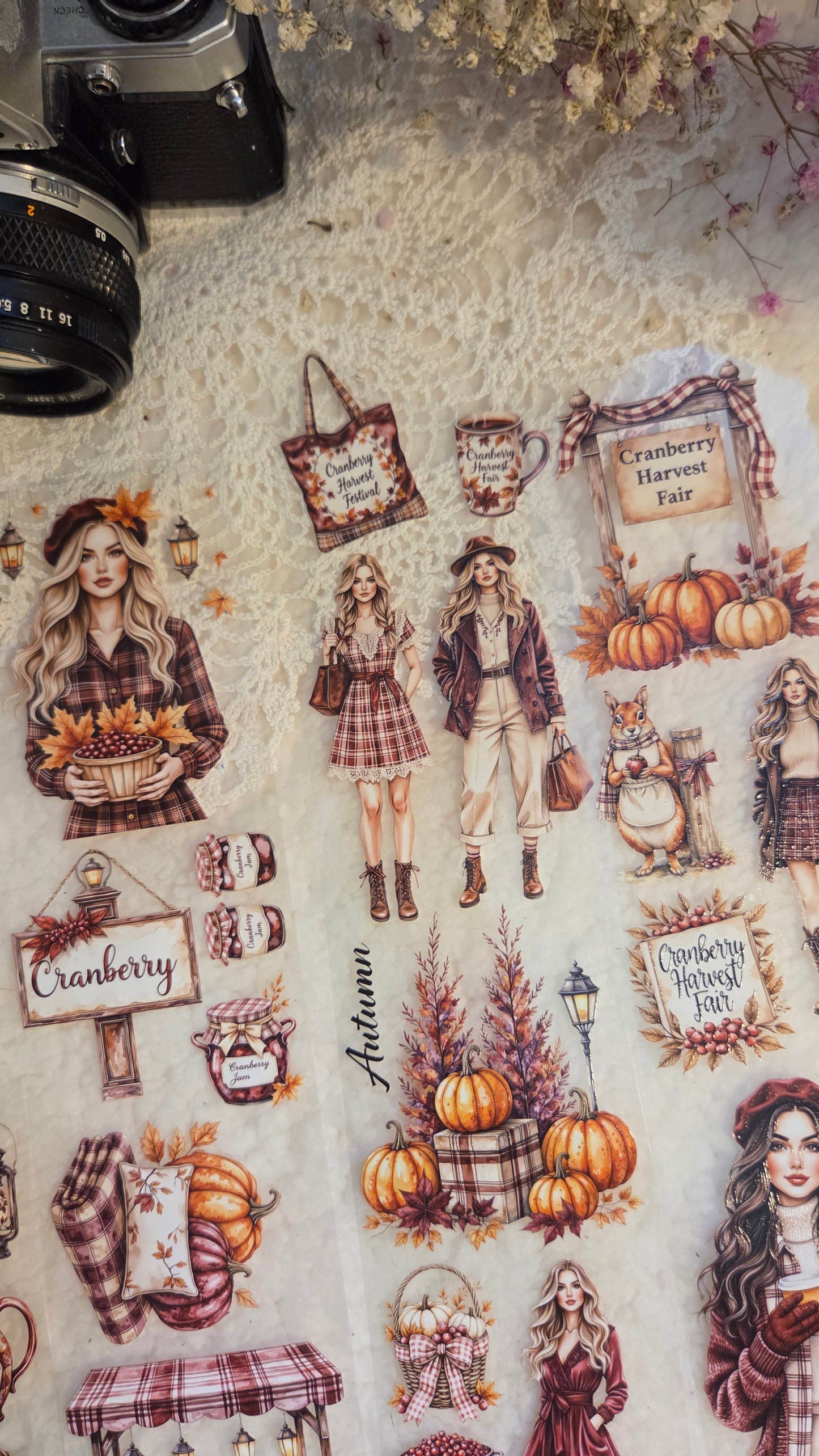 Cranberry Harvest Fair, Crystal Ink, PET TAPE, 7 cm wide