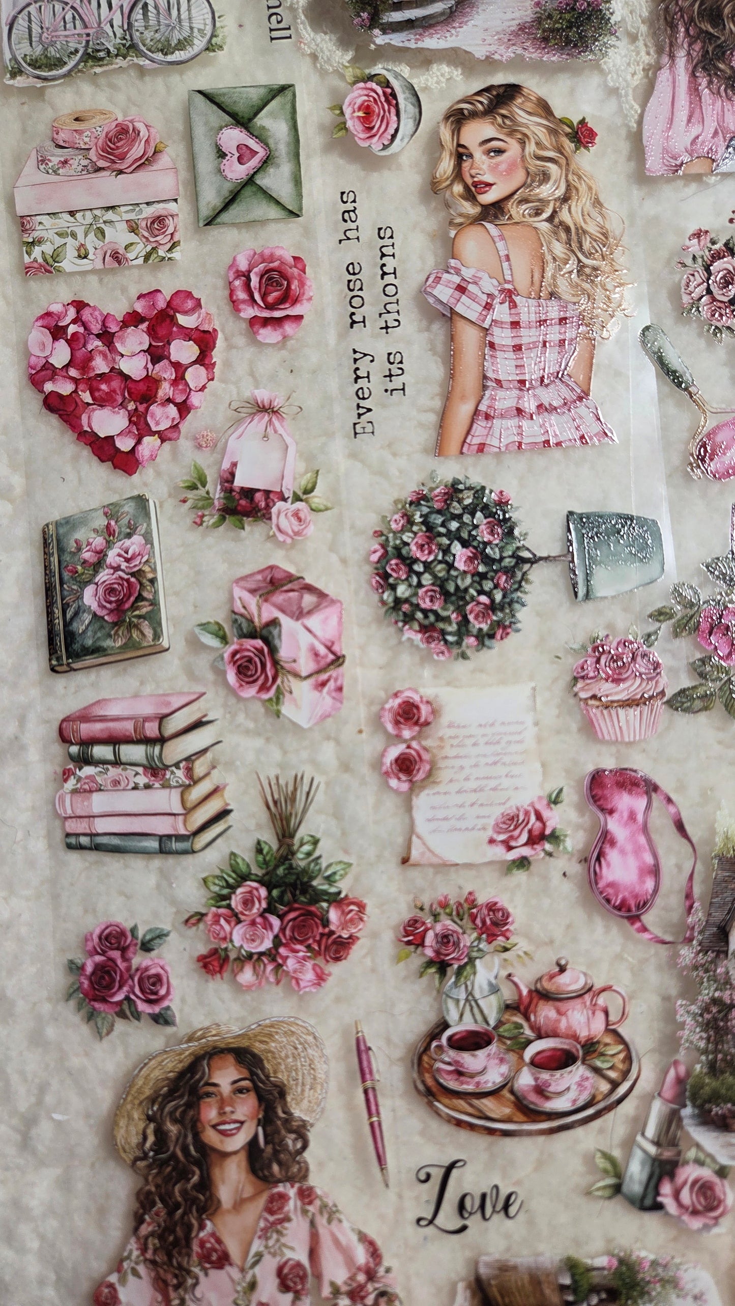 Roseraie du Matin, Crystal Ink, PET TAPE, 7 cm wide