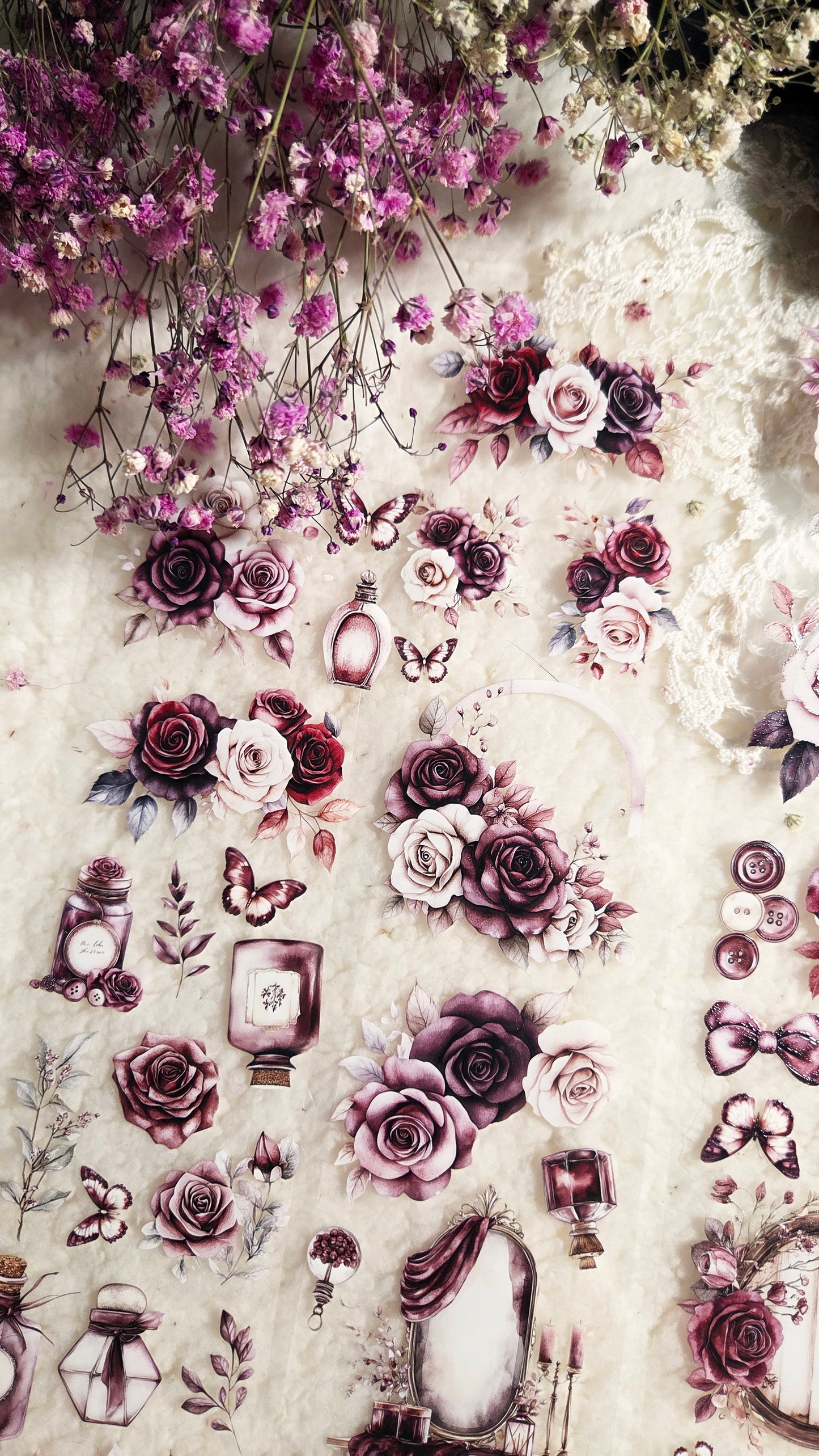 Velvet Blushes, Crystal Ink, PET TAPE, 6,5 cm wide