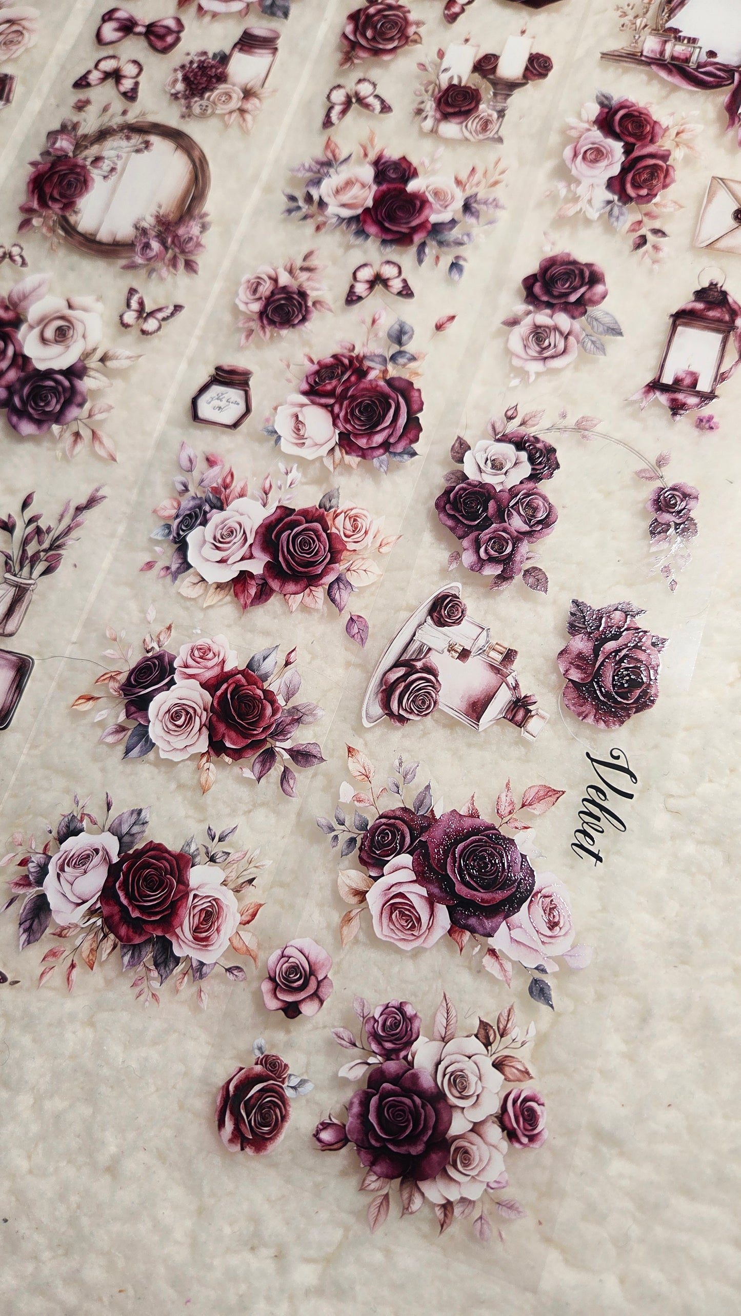 Velvet Blushes, Crystal Ink, PET TAPE, 6,5 cm wide