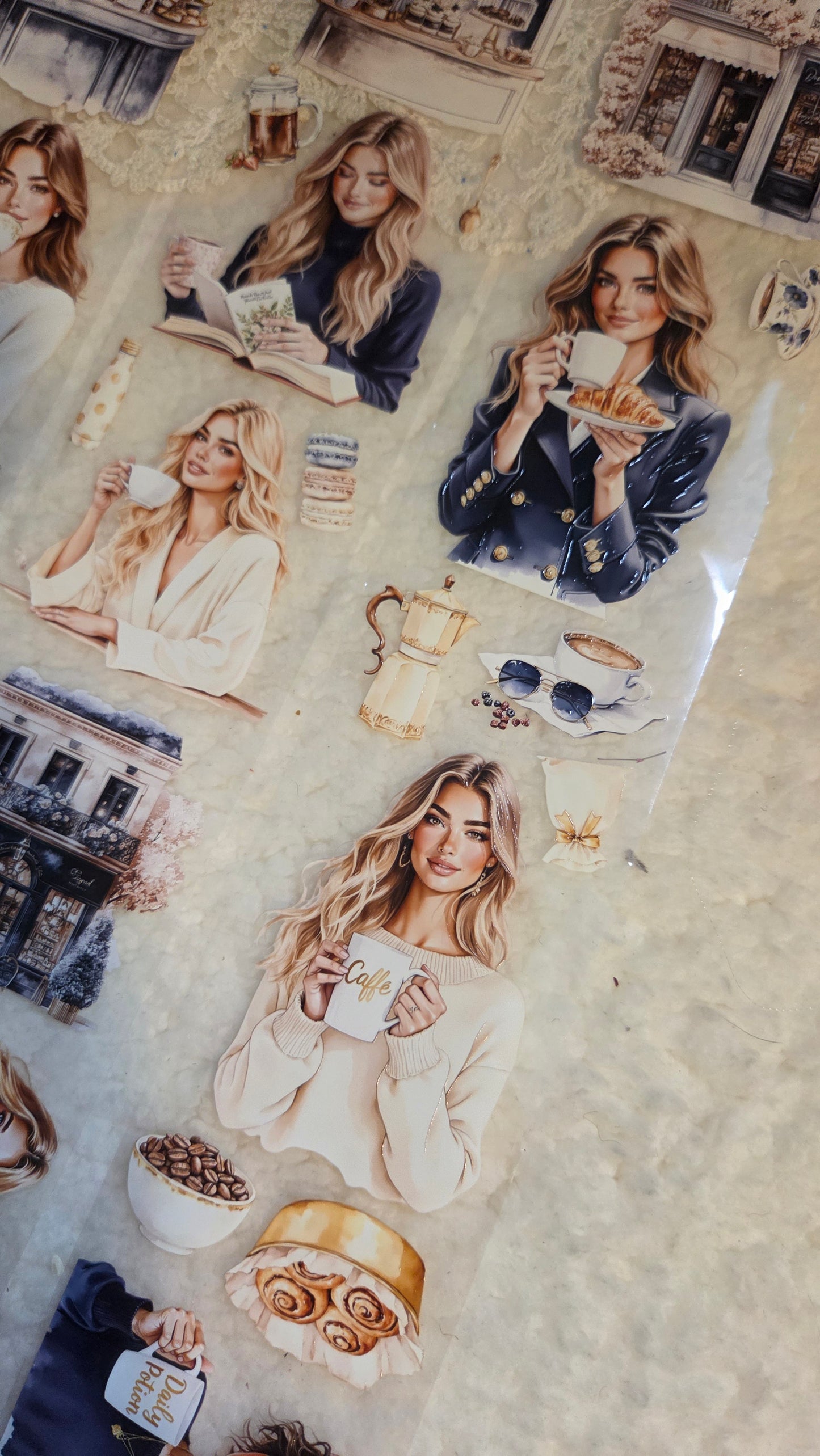 Creme de Cafe, Crystal Ink, PET TAPE, 7 cm wide