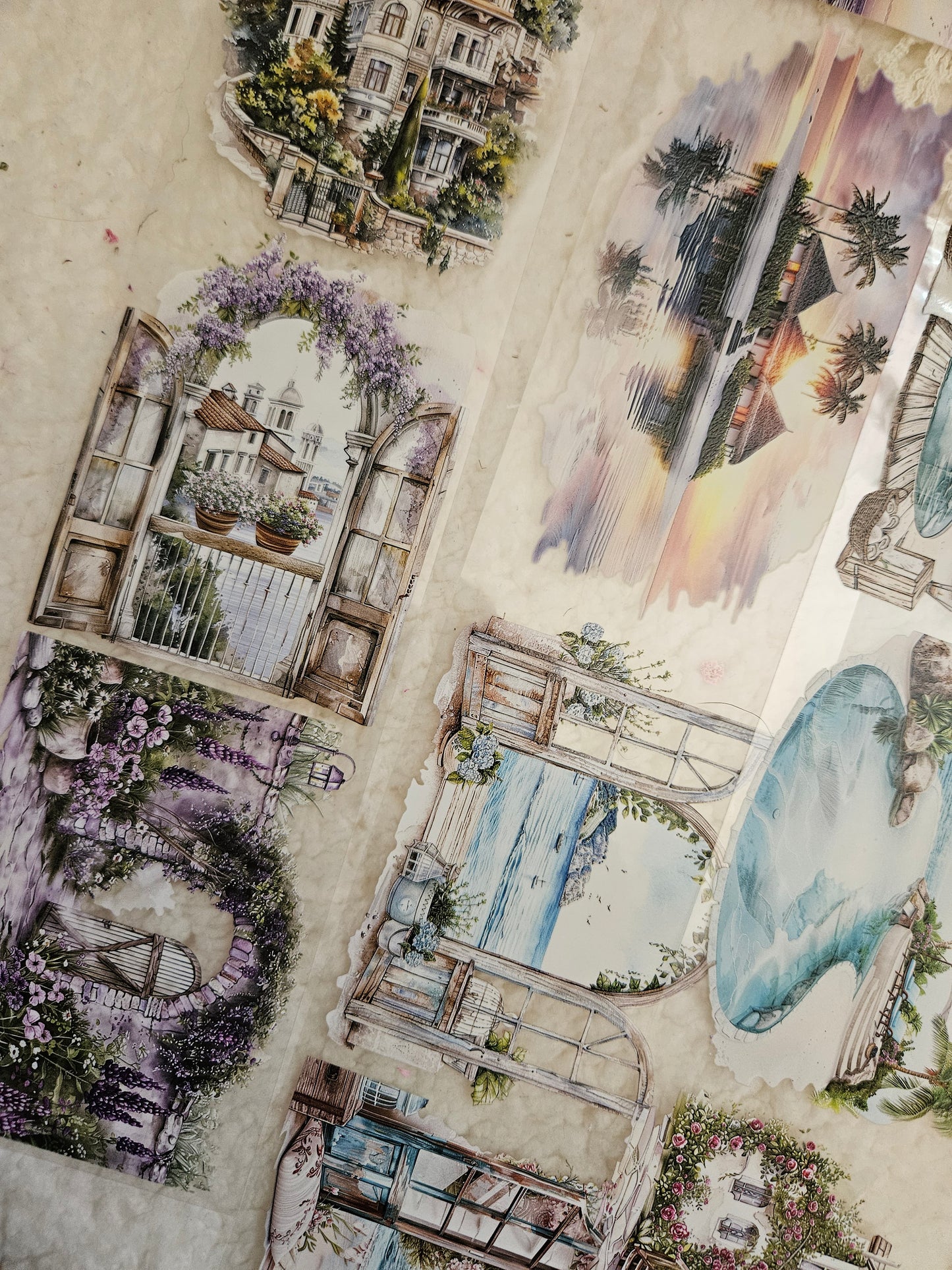 Summer Landscape, Crystal Ink, PET TAPE, 8 cm wide